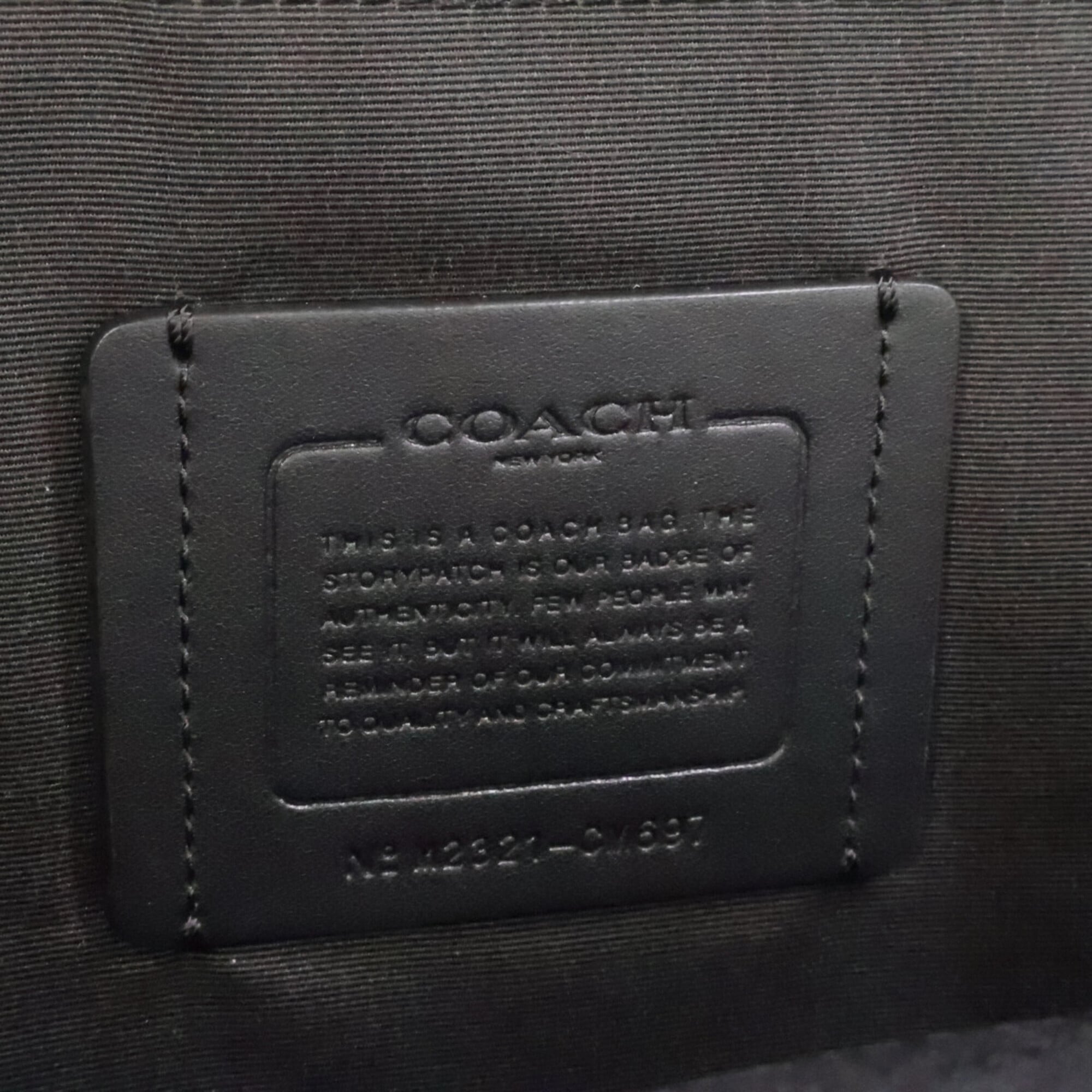 Coach Navy Leather Backpack (Pre-Owned)