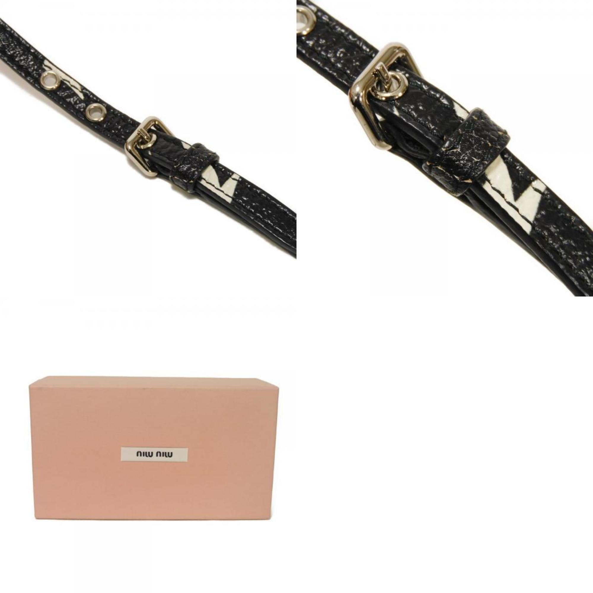 Miu Miu Black Leather Pochette Shoulder Bag (Pre-Owned)