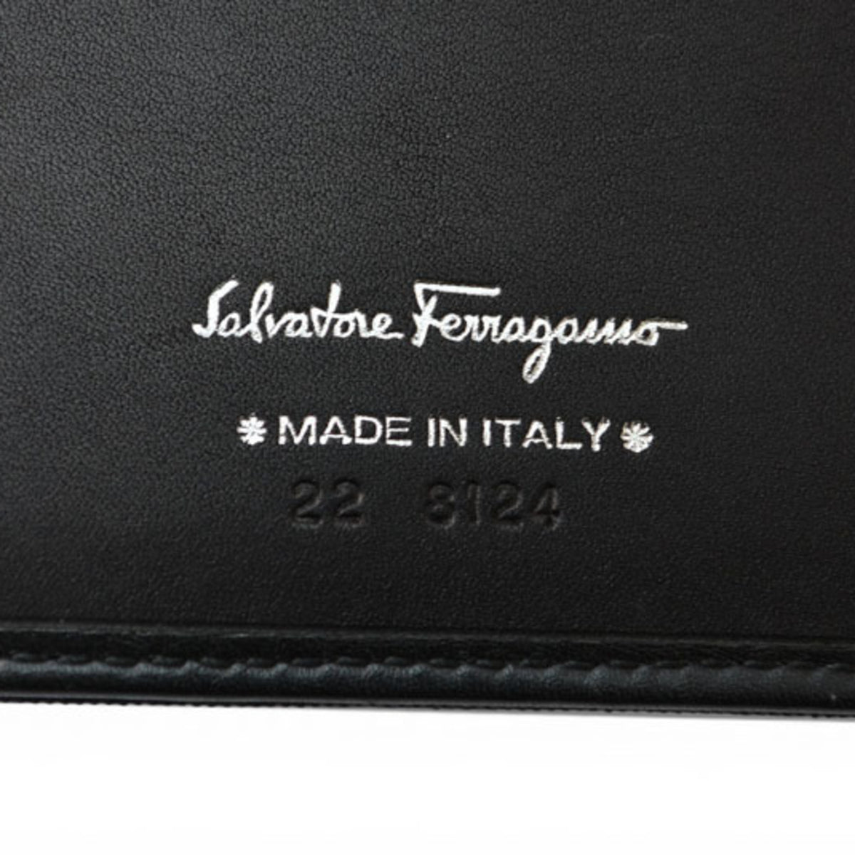 Salvatore Ferragamo Black Canvas Wallet (Bi-Fold) (Pre-Owned)