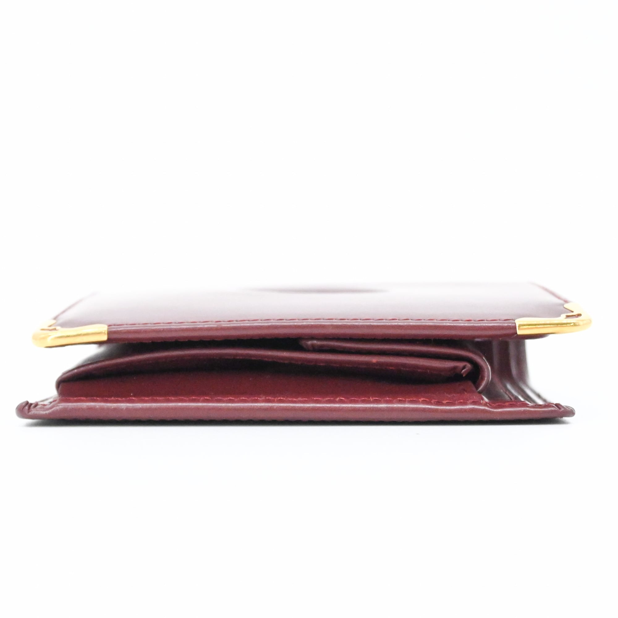 Cartier Must Bordeaux Leather Wallet (Bi-Fold) (Pre-Owned)