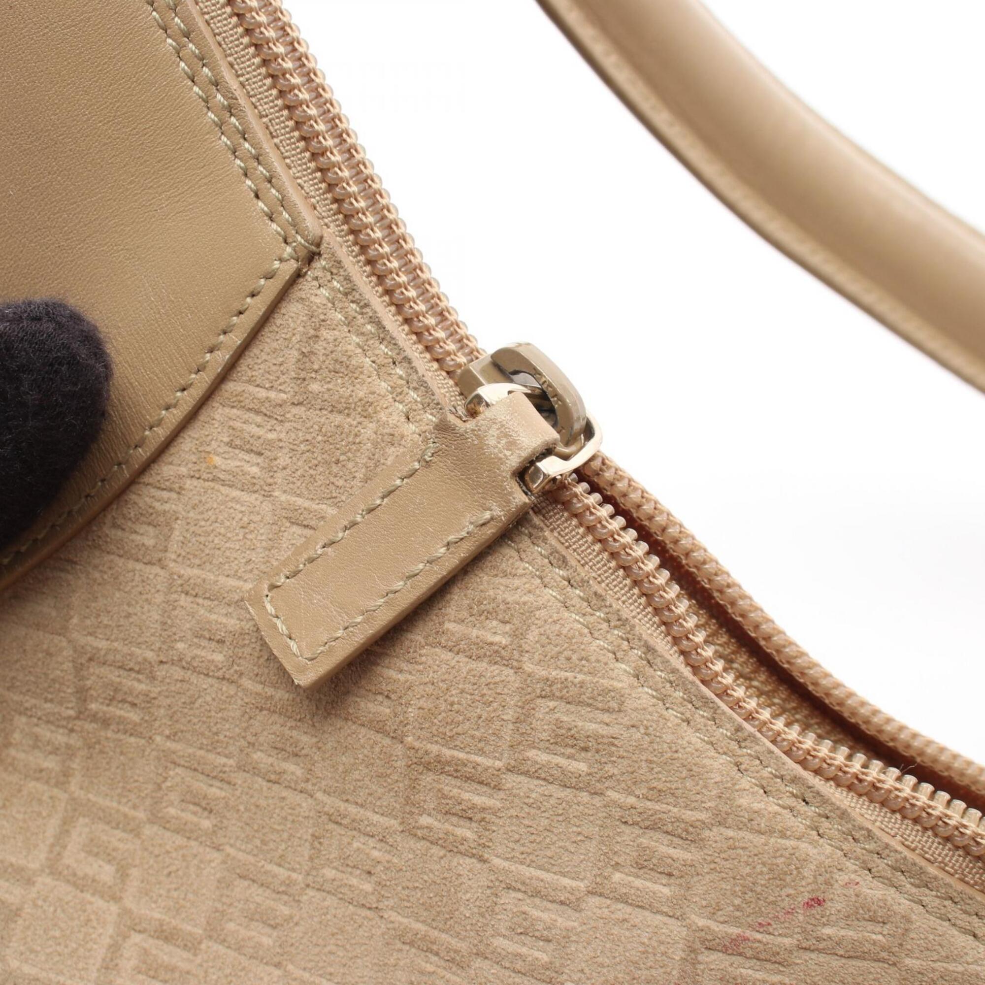 Gucci Beige Suede Leather Handbag Shoulder Bag (Pre-Owned)