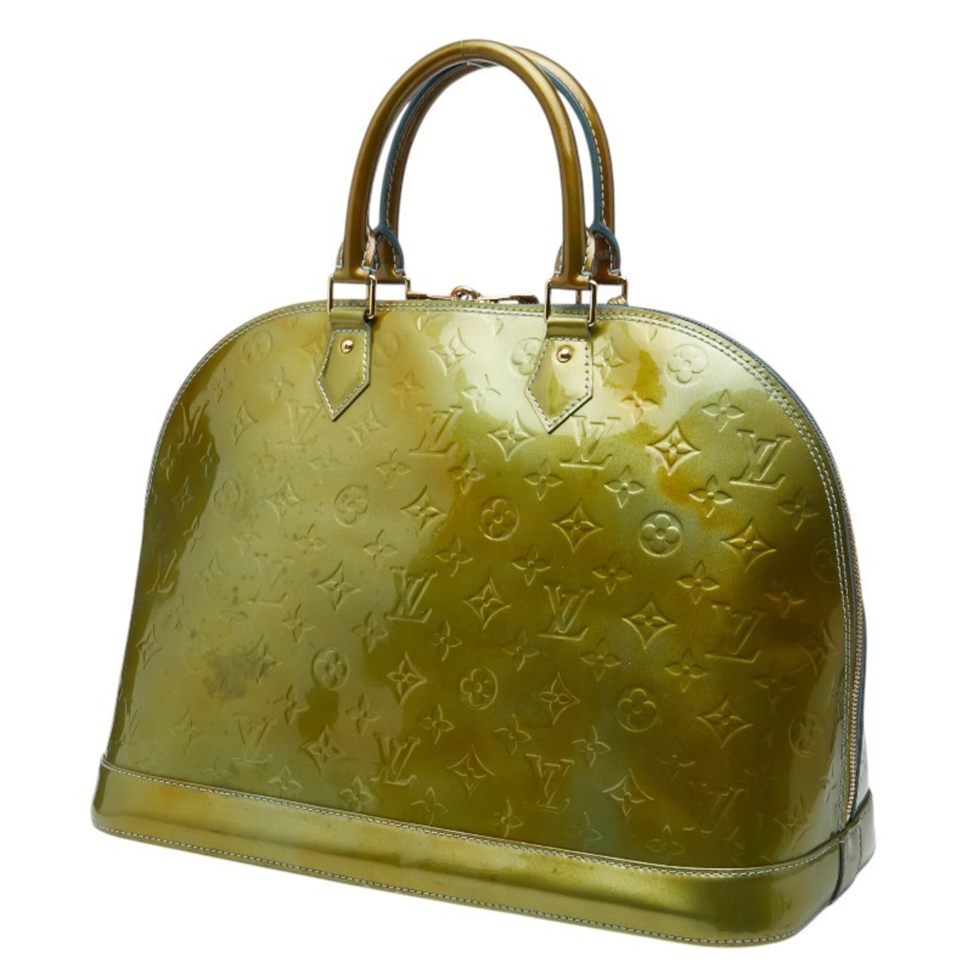 Louis Vuitton Green Patent Leather Handbag (Pre-Owned)