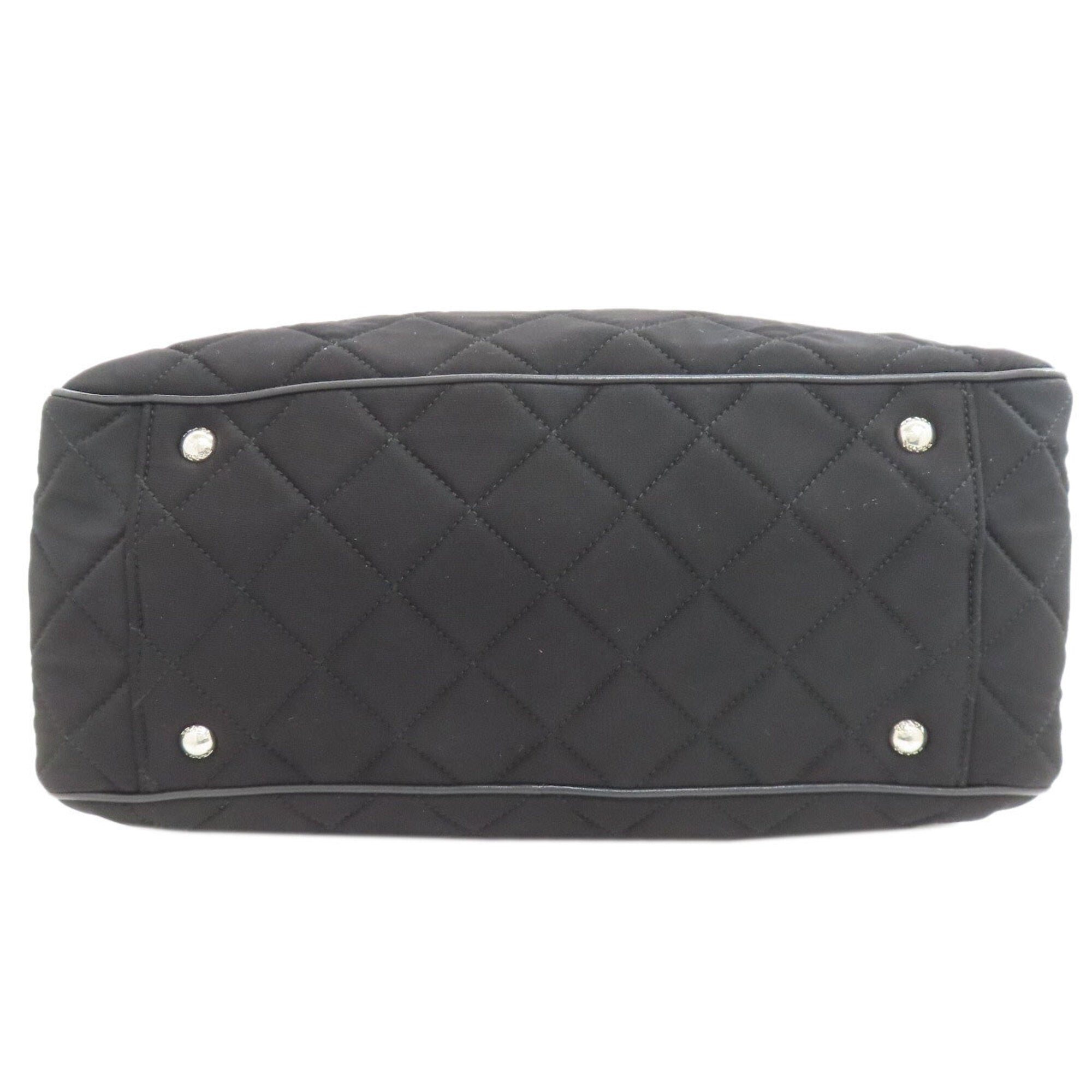 Prada Black Cotton Canvas Handbag (Pre-Owned)