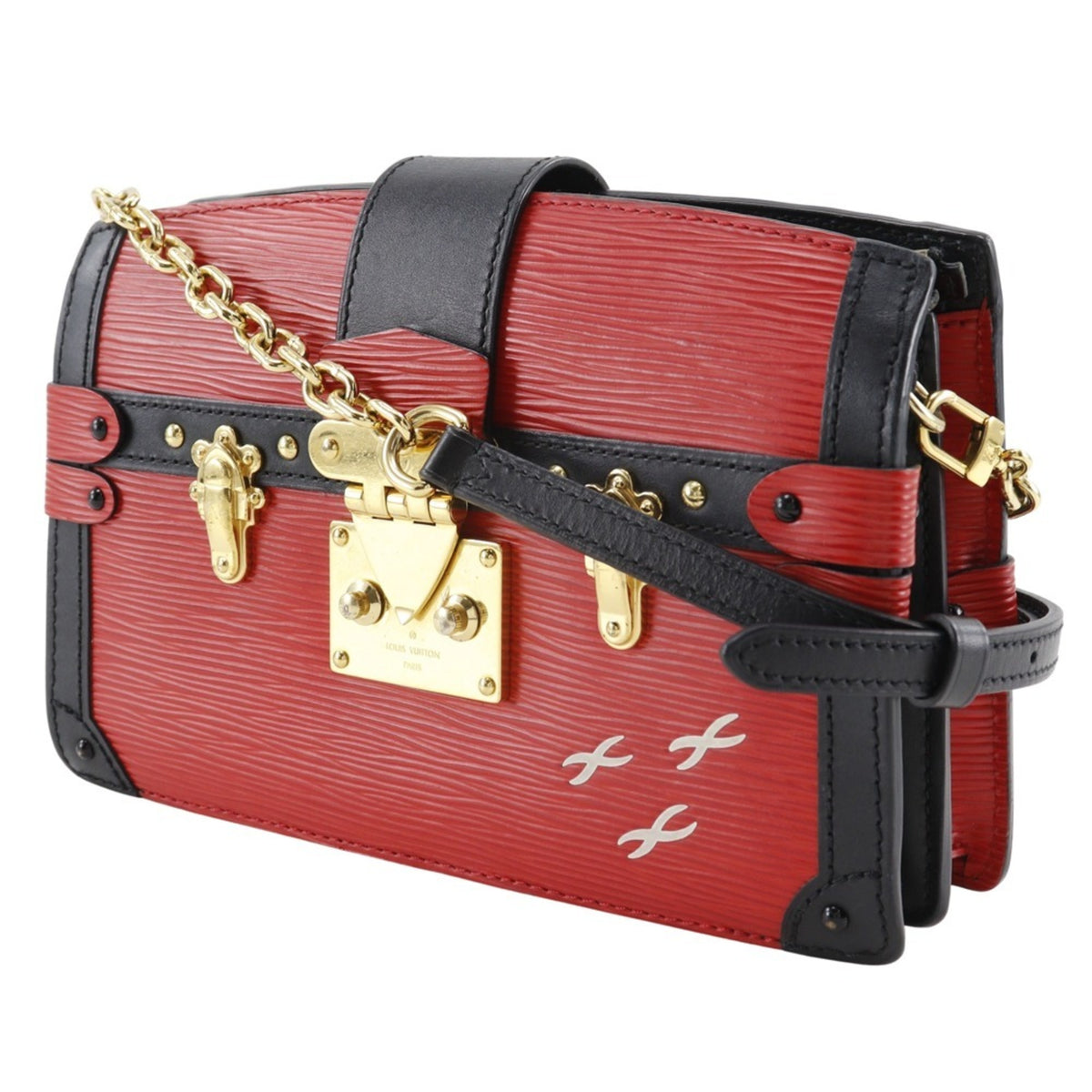 Louis Vuitton Epi Red Color Rouge Epi Leather Clutch Bag Shoulder Bag (Pre-Owned)