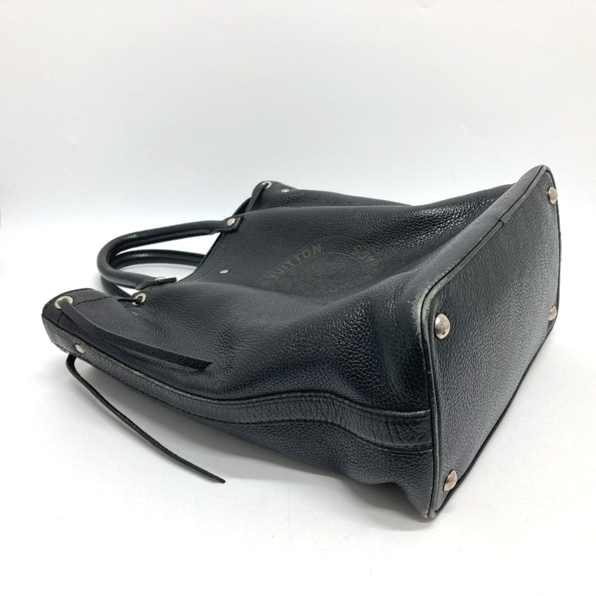 Louis Vuitton Black Noir Leather Tote Bag (Pre-Owned)