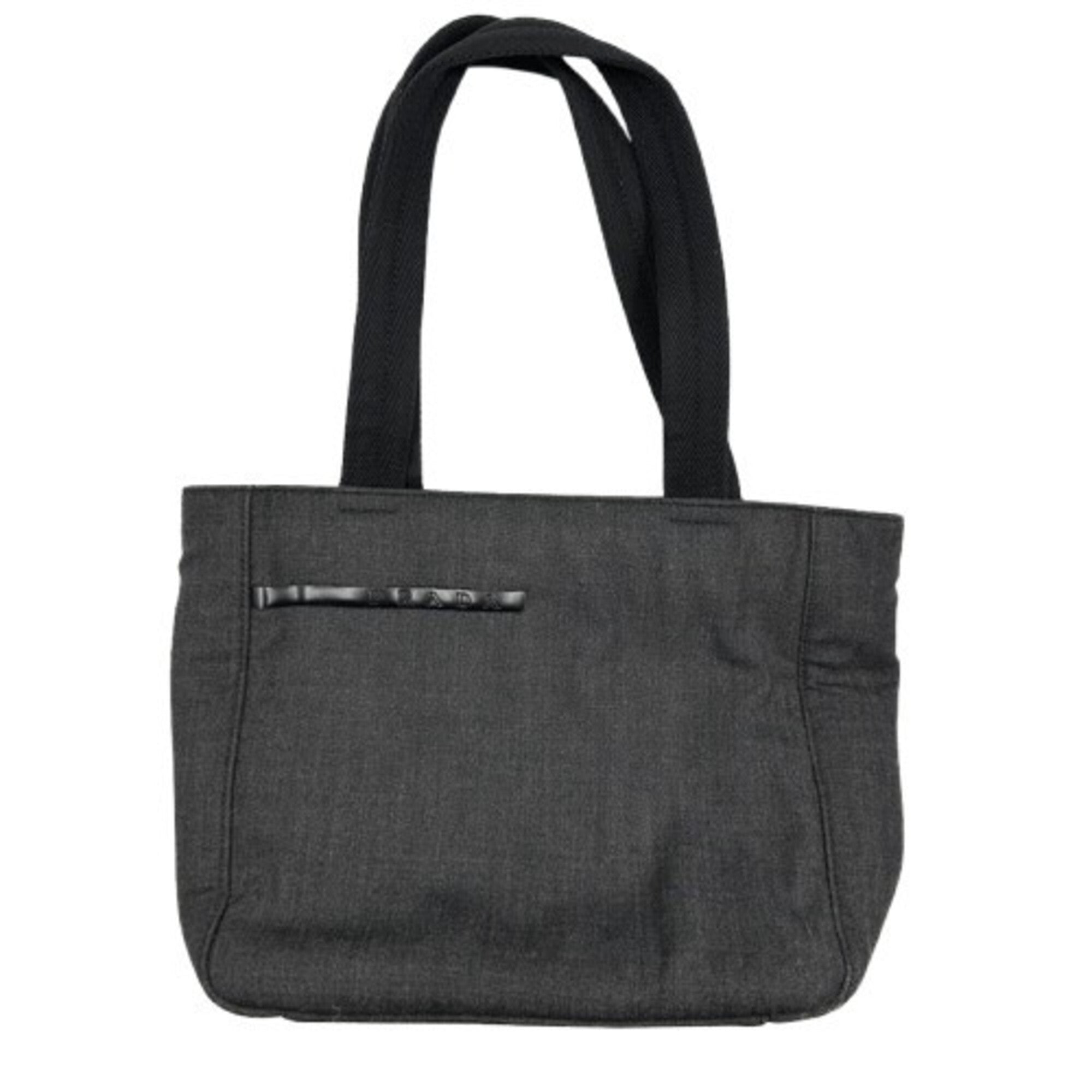 Pradasports Gray Denim Handbag (Pre-Owned)