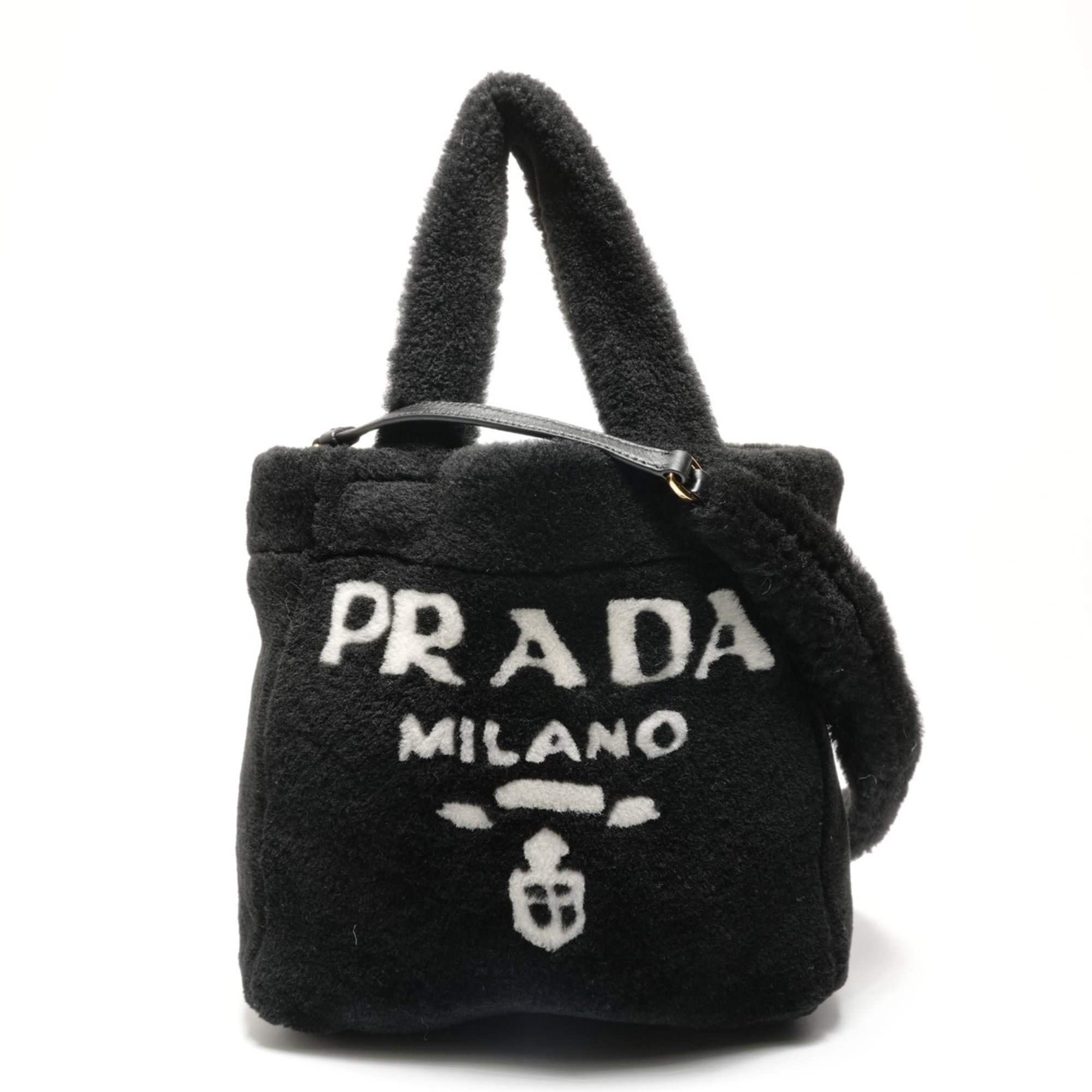 Prada Black Fur Handbag (Pre-Owned)