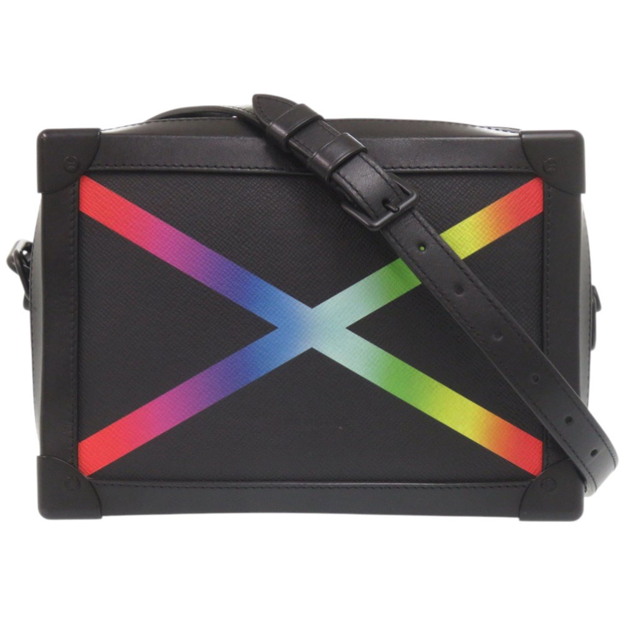 Louis Vuitton Black Leather Shoulder Bag (Pre-Owned)