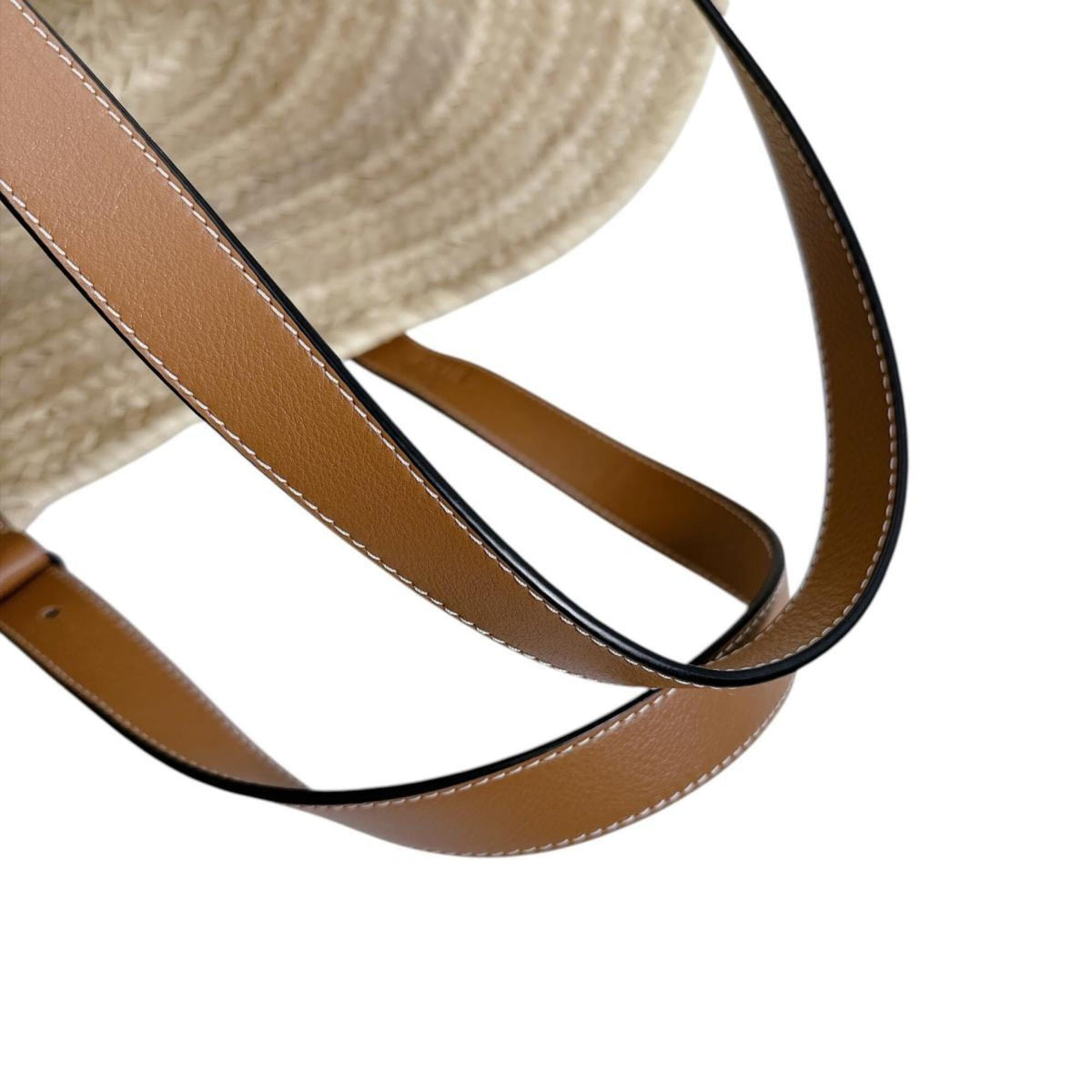 Loewe Beige Raffia Leather Basket Tote Bag (Pre-Owned)