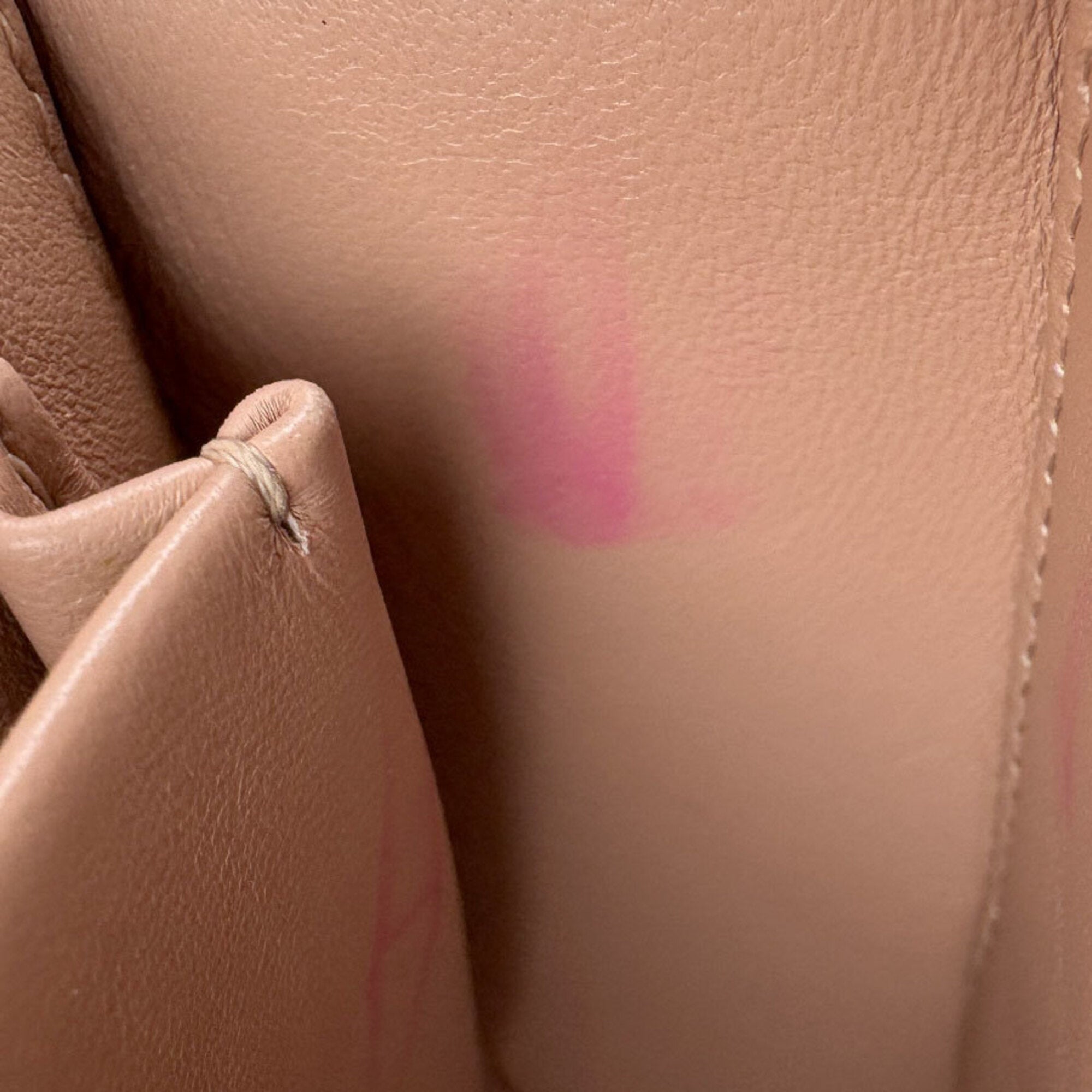 Christian Dior Pink Beige Leather Shoulder Bag (Pre-Owned)