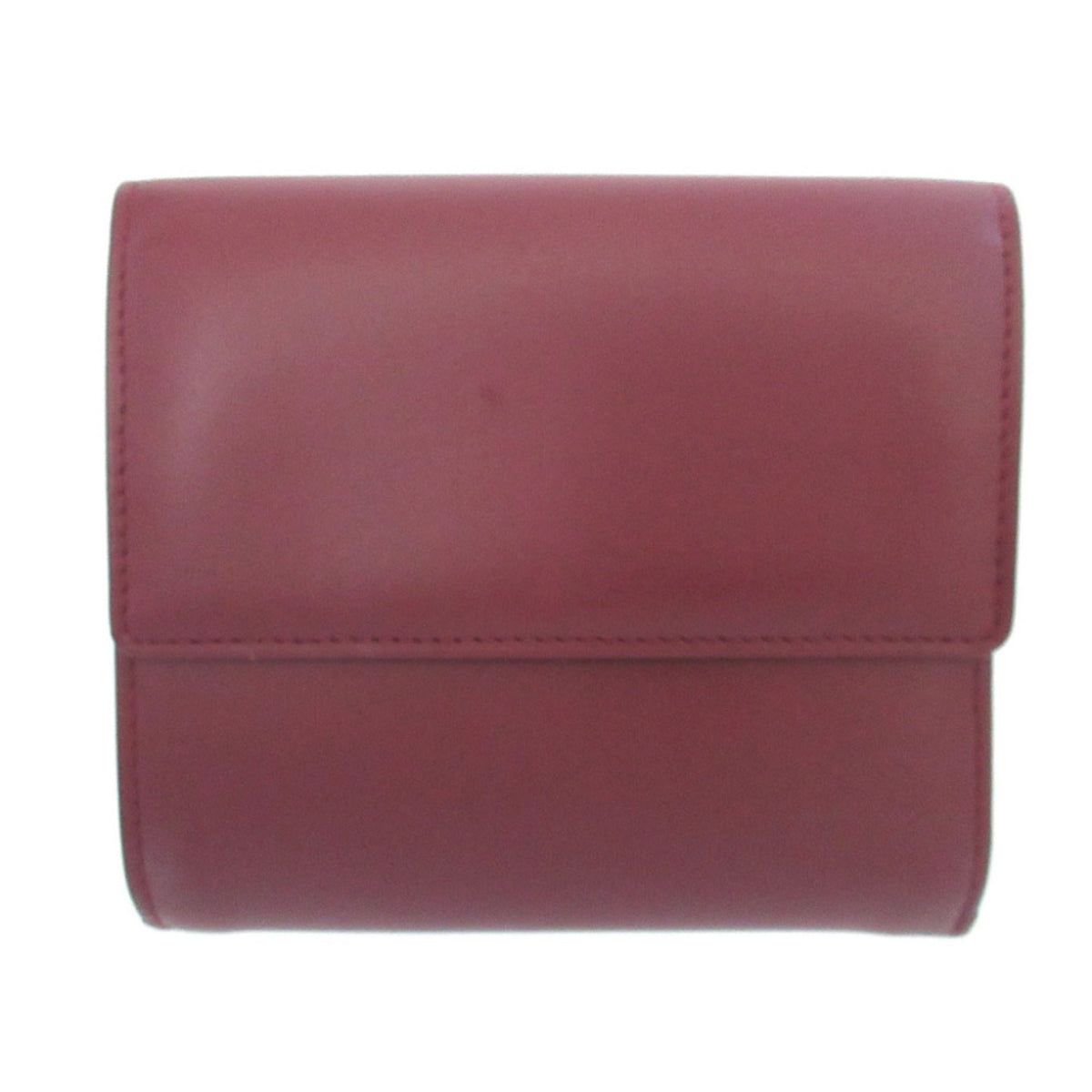 Cartier Bordeaux Red Color Leather Wallet (Tri-Fold) (Pre-Owned)
