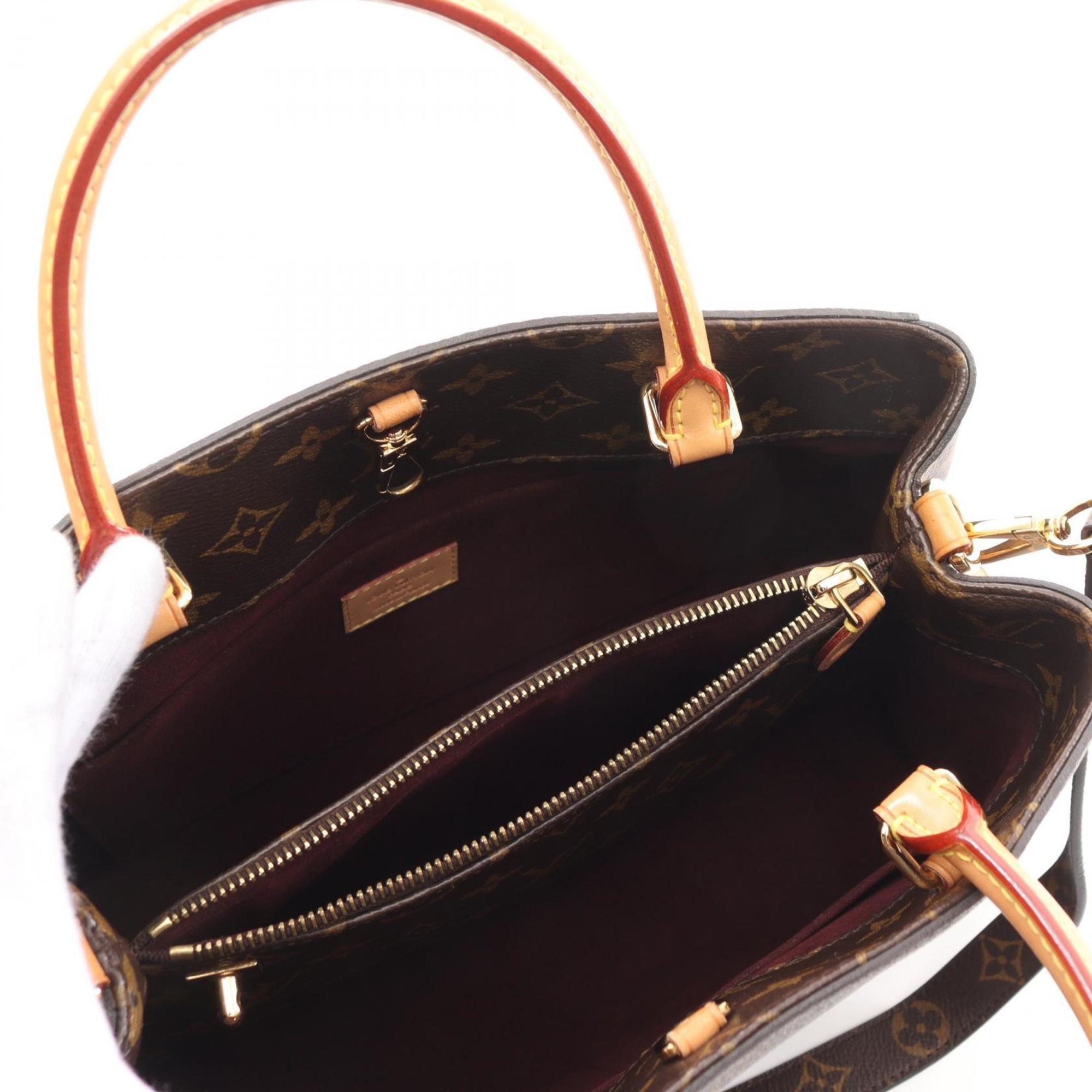 Louis Vuitton Brown Coated Canvas Pvc Monogram Leather Handbag (Pre-Owned)