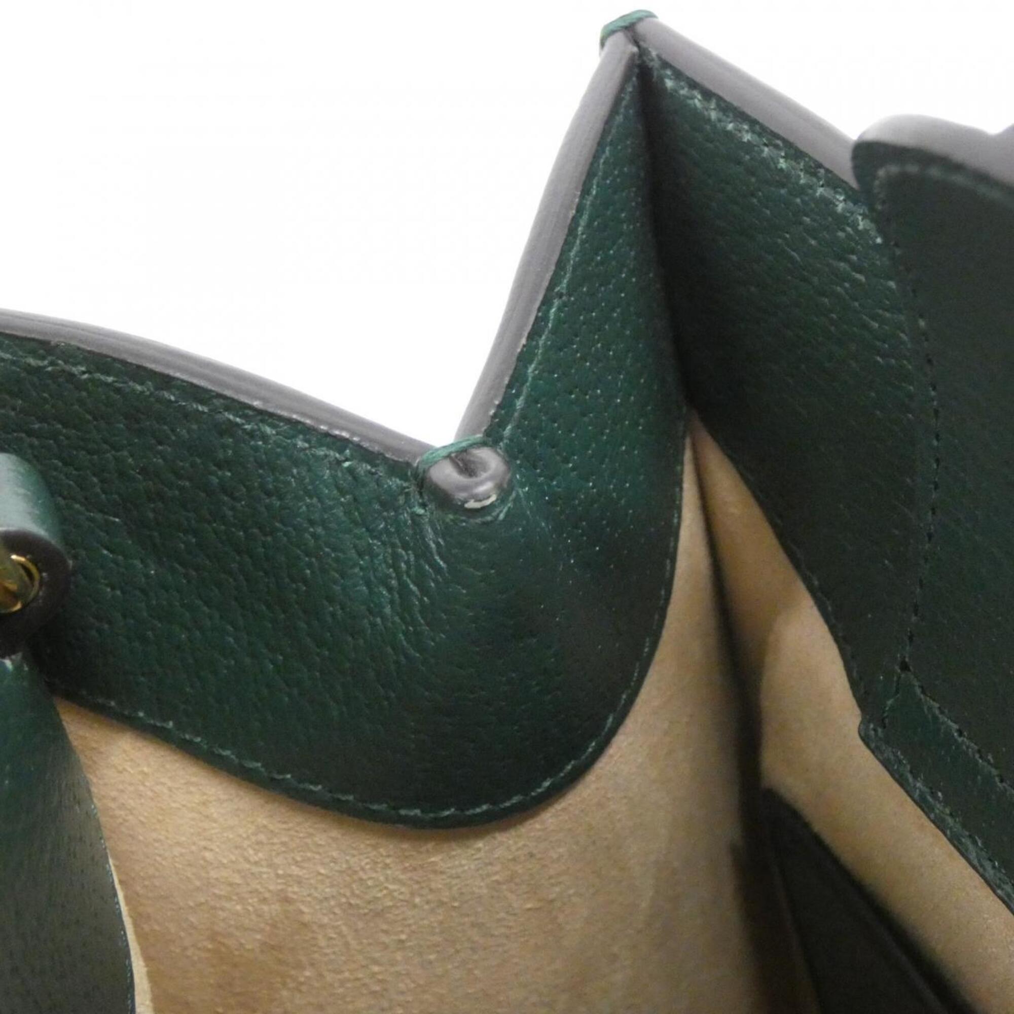 Gucci Green Leather Handbag (Pre-Owned)