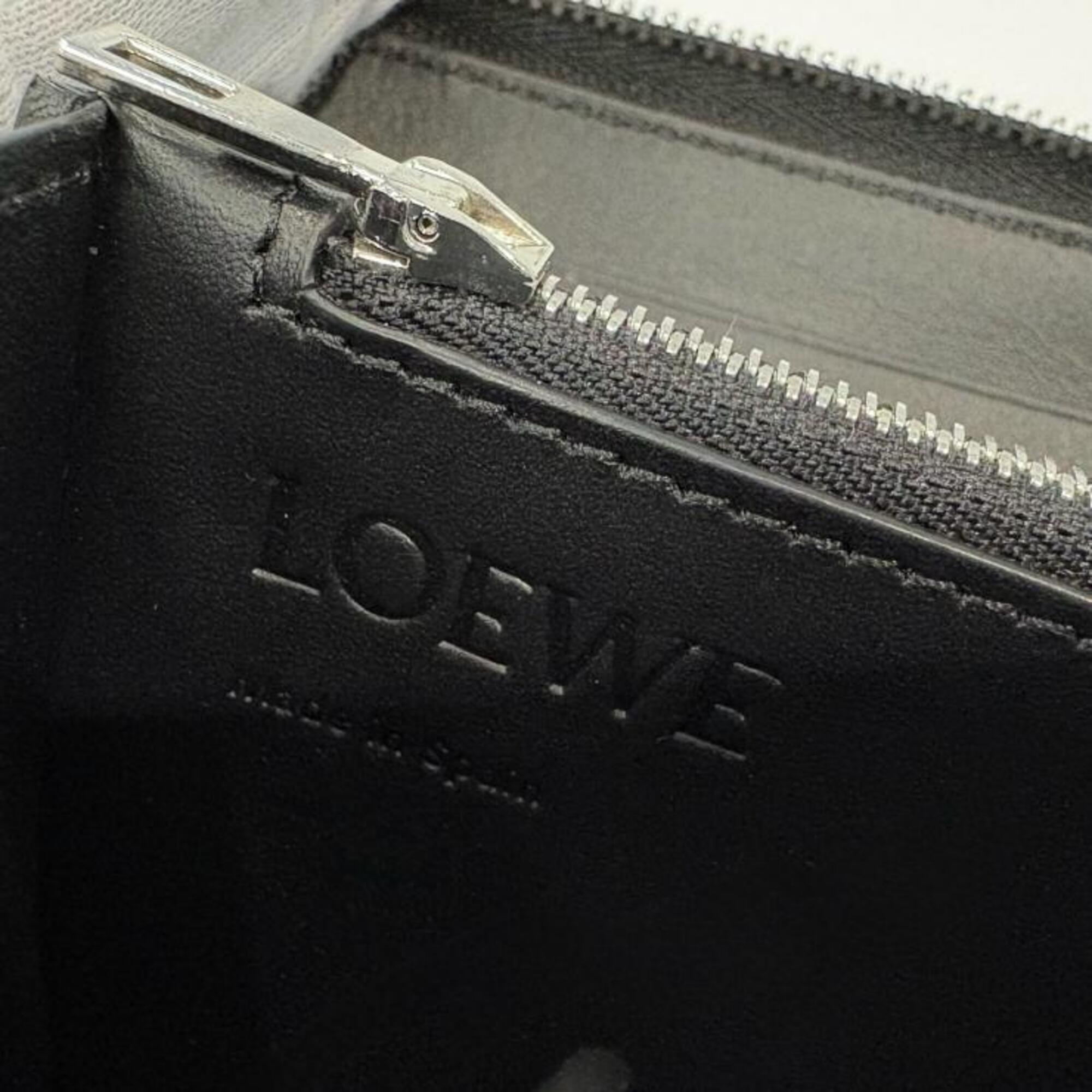 Loewe Black Leather Long Wallet (Bi-Fold) (Pre-Owned)