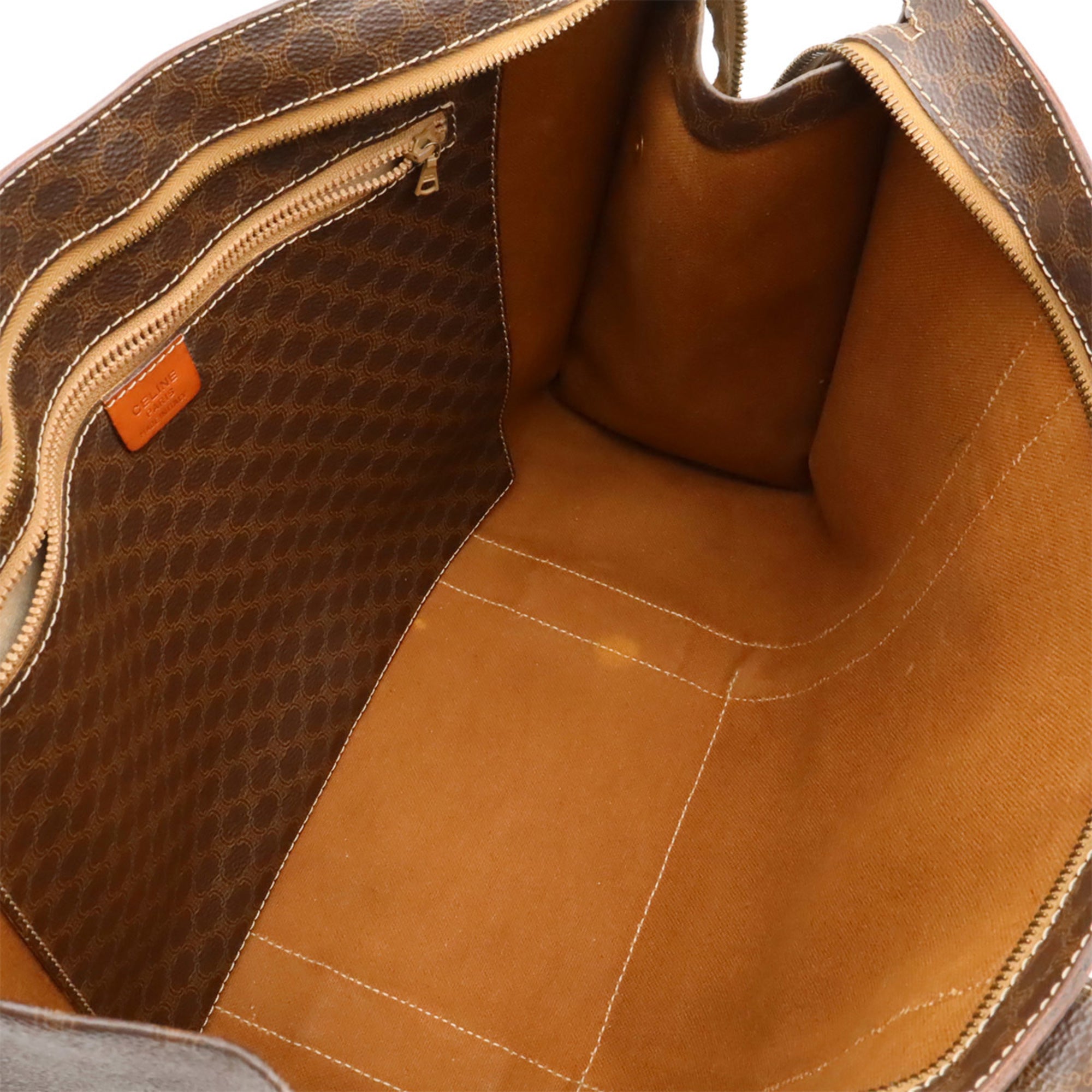 Celine Dark Brown Canvas Shoulder Bag Tote Bag (Pre-Owned)