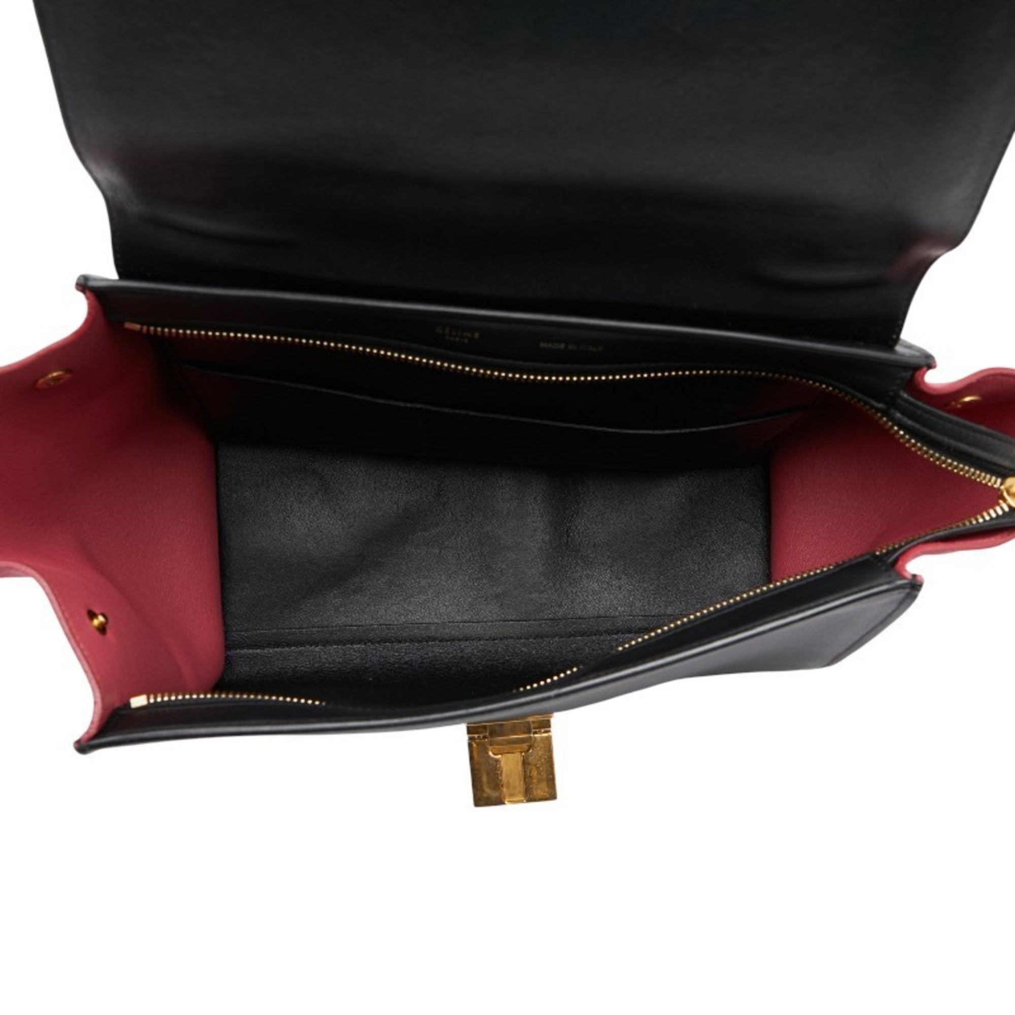 Celine Black Multi-Color Leather Suede Handbag Shoulder Bag (Pre-Owned)