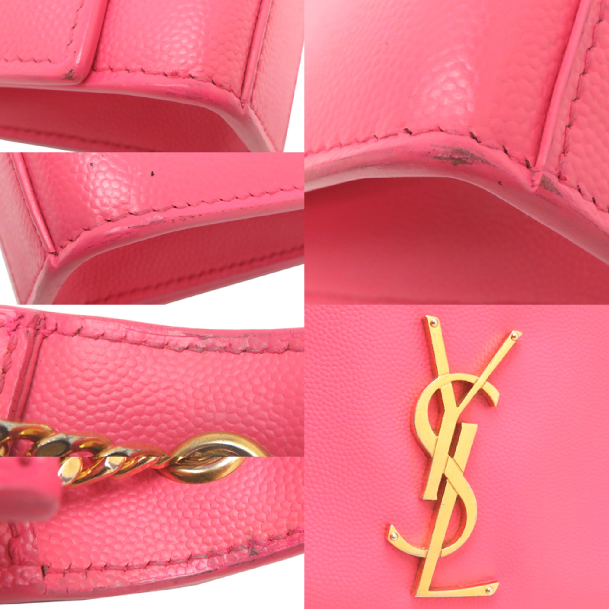 Saint Laurent Pink Leather Shoulder Bag (Pre-Owned)