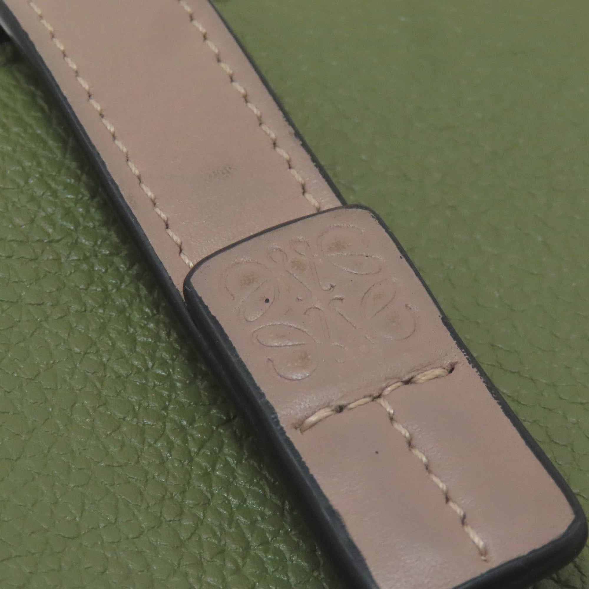 Loewe Brown Green Leather Wallet (Bi-Fold) (Pre-Owned)