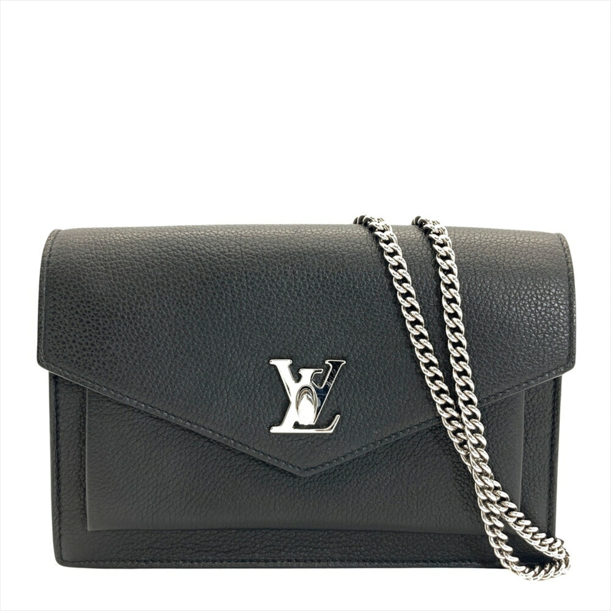 Louis Vuitton Black Leather Pochette Shoulder Bag (Pre-Owned)