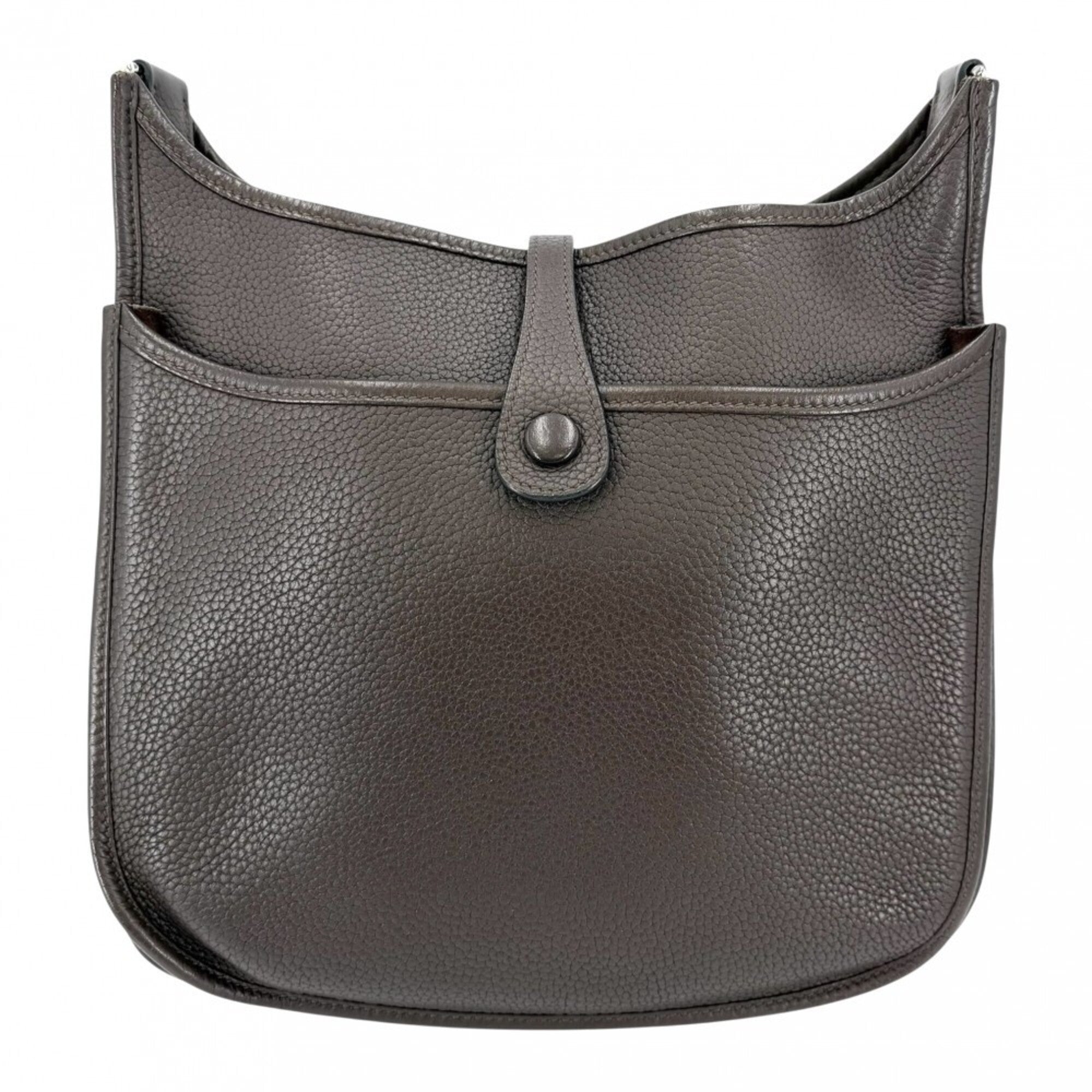 Hermes Evelyne Brown Leather Shoulder Bag (Pre-Owned)