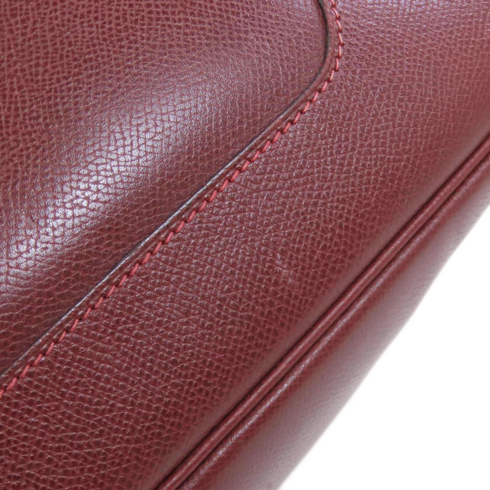 Hermes Rouge H Lisse Leather Shoulder Bag (Pre-Owned)