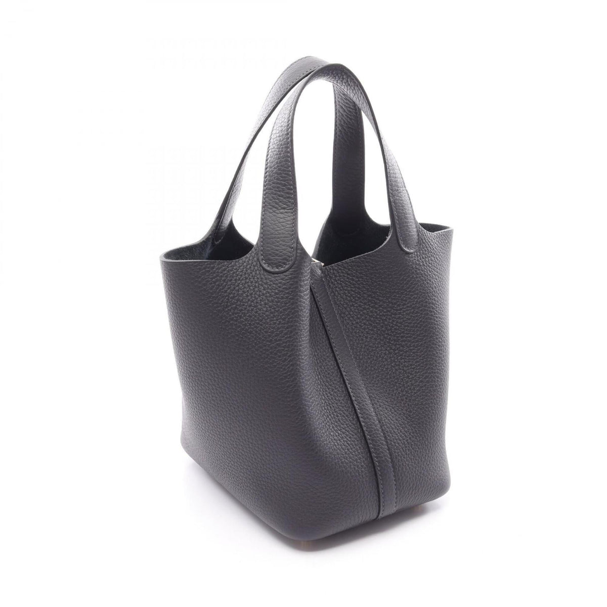 Hermes Navy Taurillon Clemence Leather Handbag (Pre-Owned)