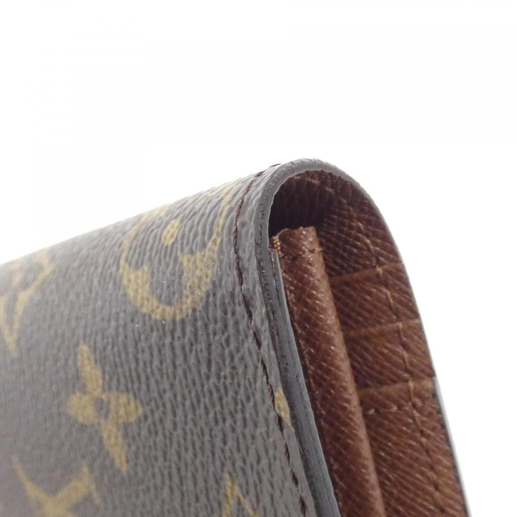 Louis Vuitton Brown Coated Canvas Long Wallet (Bi-Fold) (Pre-Owned)
