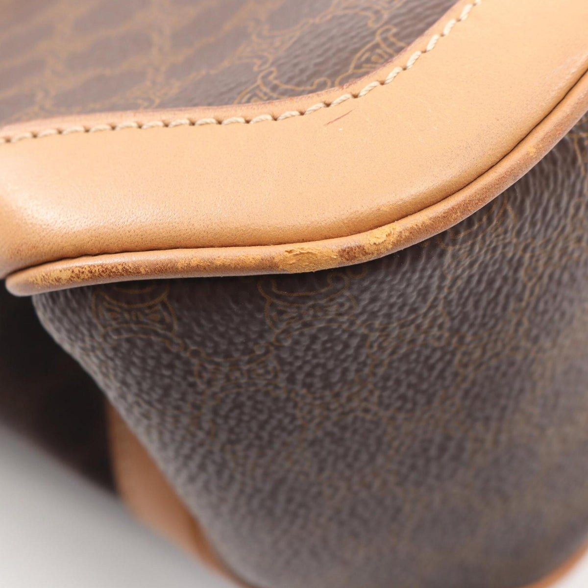 Celine Brown Coated Canvas Leather Handbag (Pre-Owned)