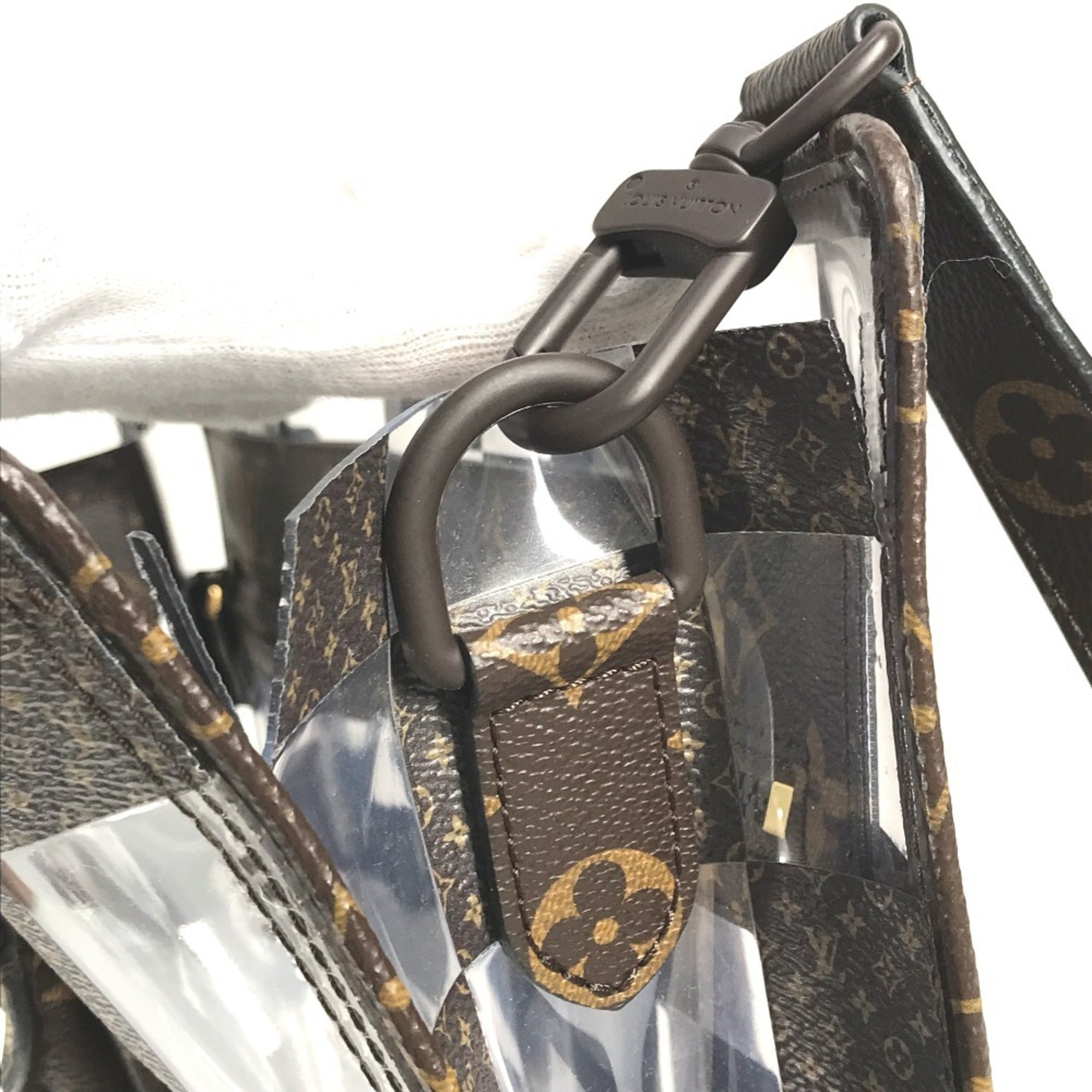 Louis Vuitton Brown Clear Monogram Vinyl Handbag Tote Bag (Pre-Owned)