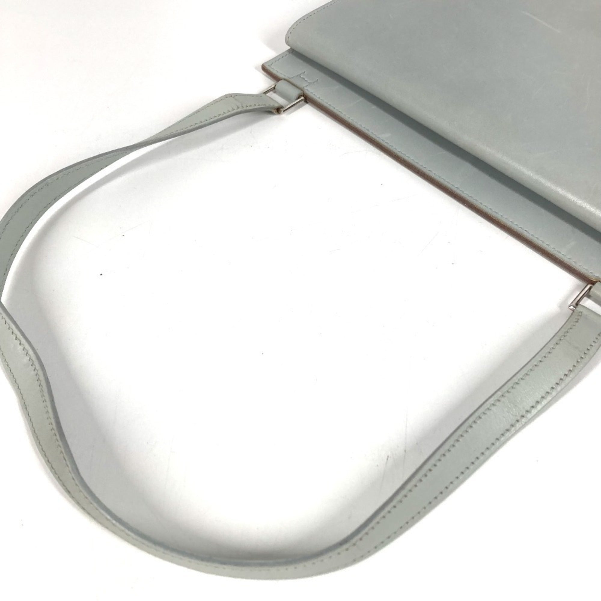 Hermes Light Blue Leather Shoulder Bag (Pre-Owned)