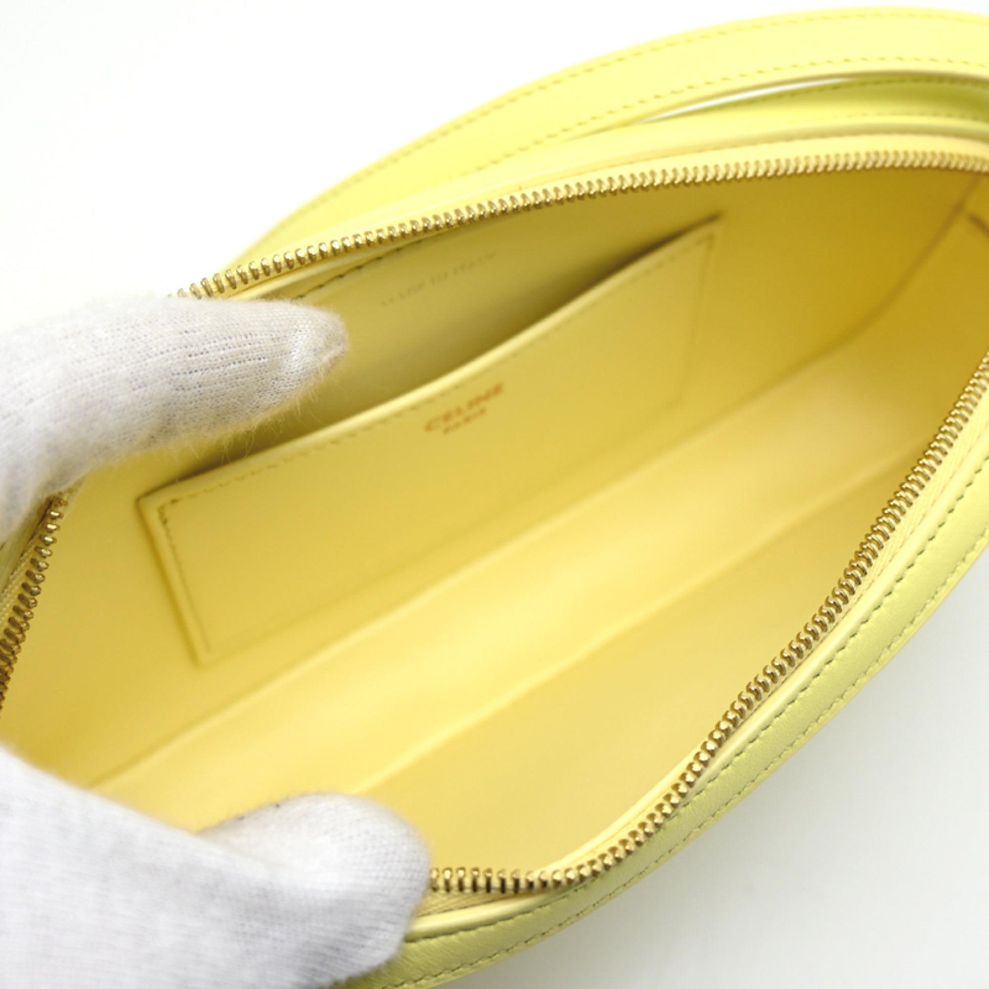 Celine Yellow Leather Shoulder Bag (Pre-Owned)