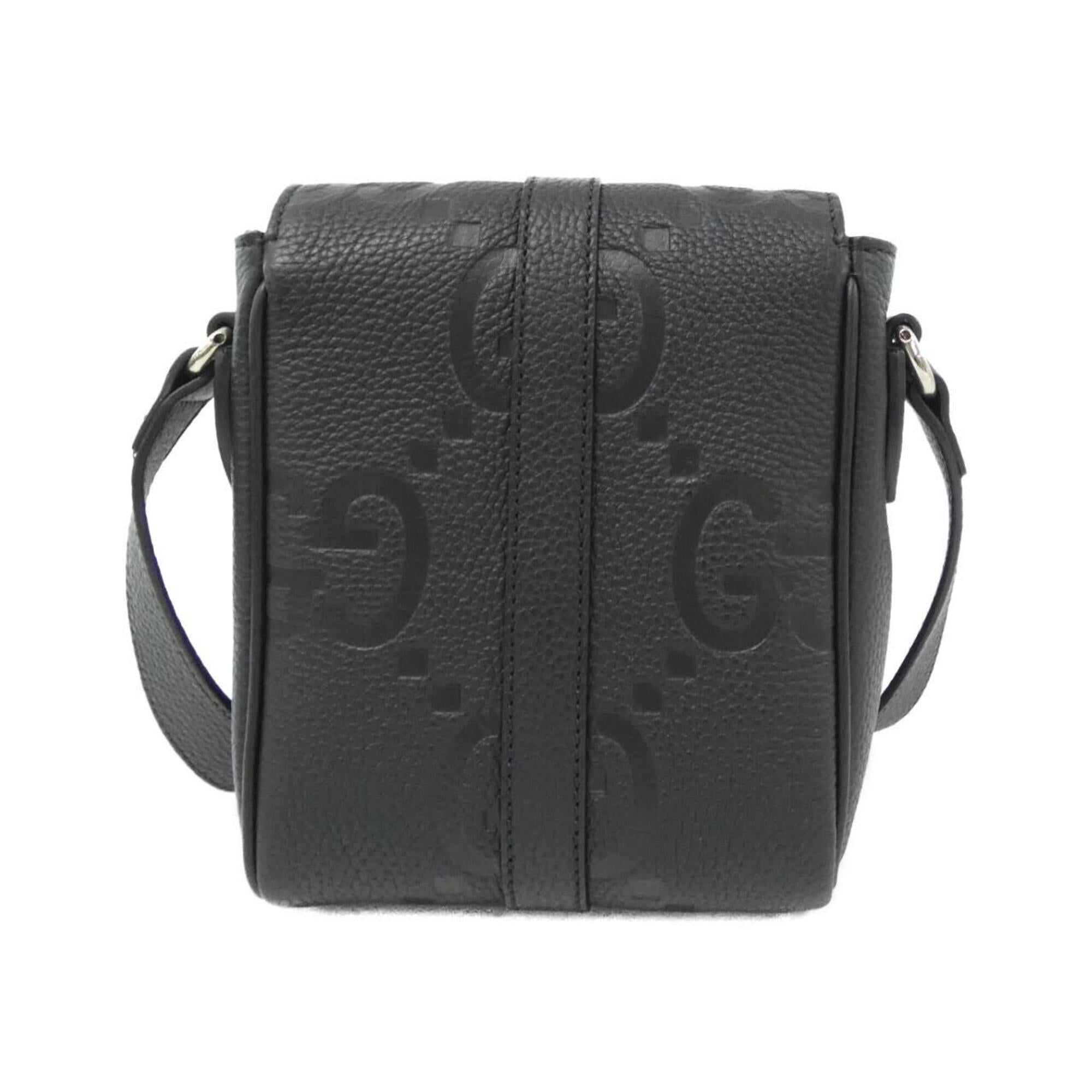 Gucci Black Gg Leather Shoulder Bag (Pre-Owned)