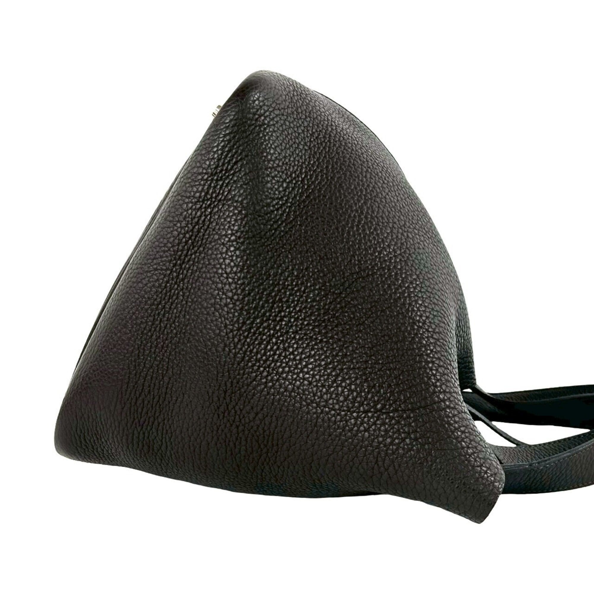 Hermes Brown Taurillon Clemence Leather Handbag Tote Bag (Pre-Owned)