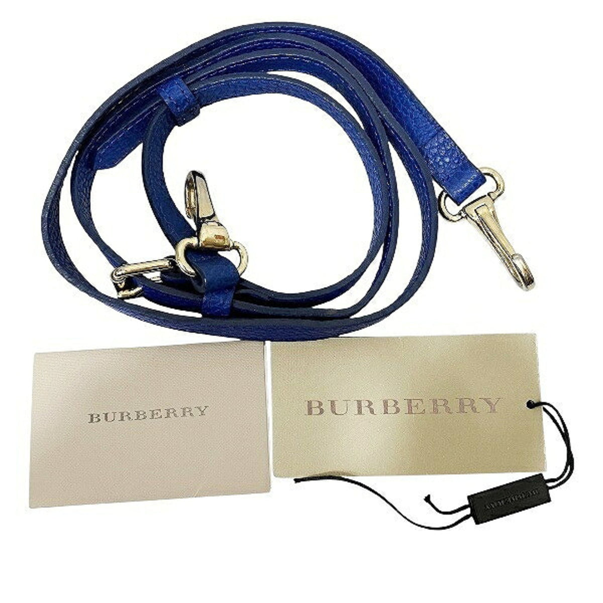 Burberry Blue Leather Handbag Shoulder Bag (Pre-Owned)