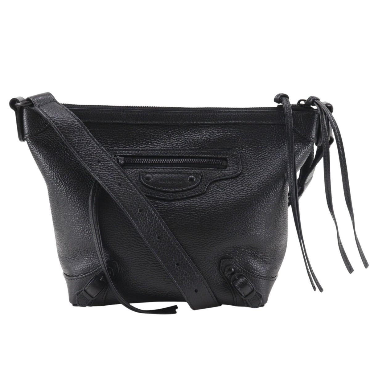 Balenciaga Black Leather Shoulder Bag (Pre-Owned)