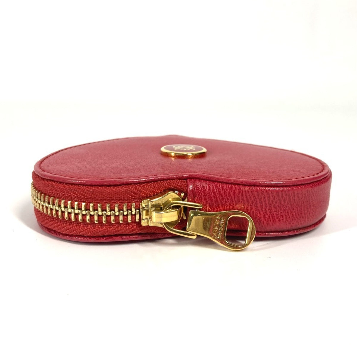 Loewe Red Color Leather Coin Purse/Coin Case (Pre-Owned)