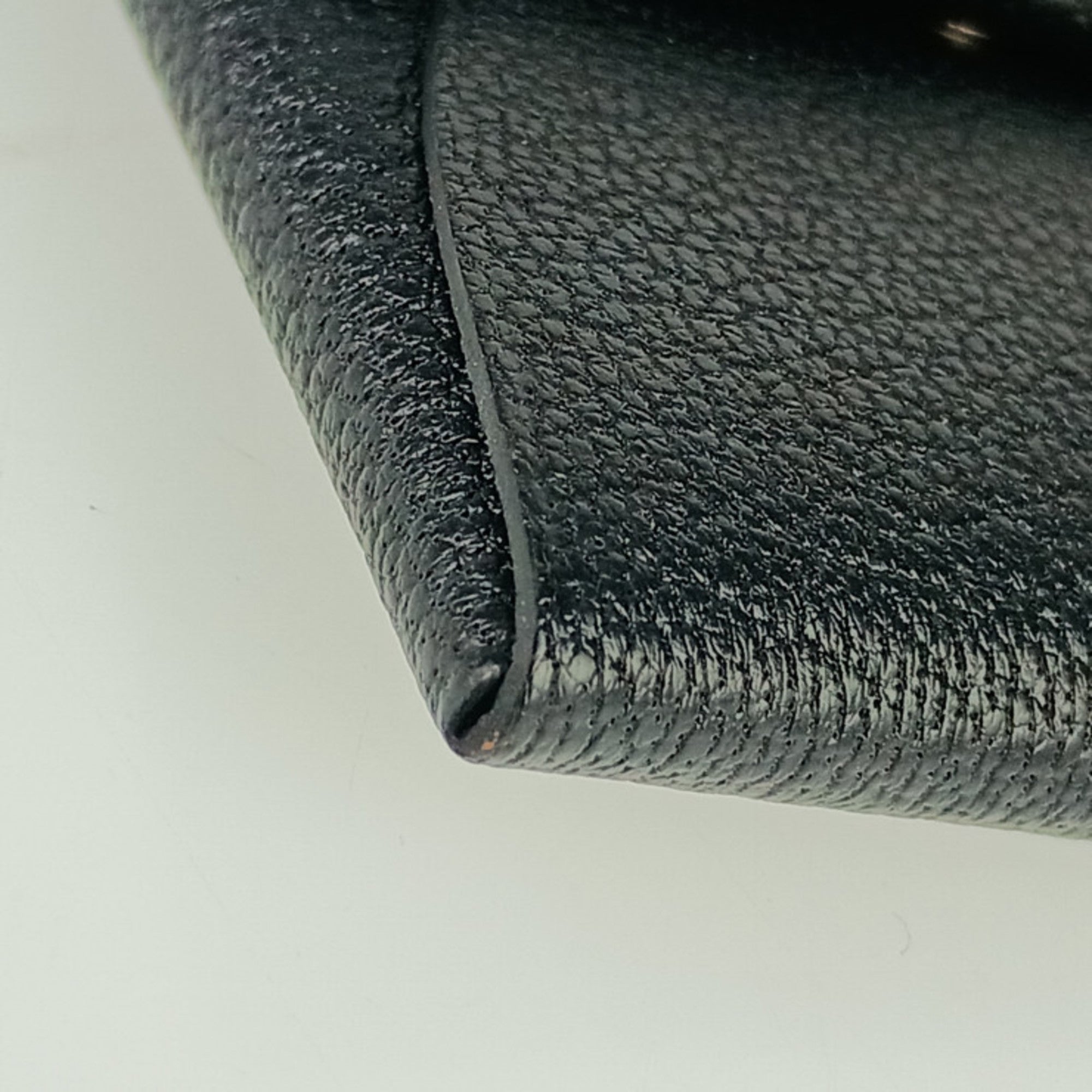 Hermes Black Chevre Leather Coin Purse/Coin Case (Pre-Owned)