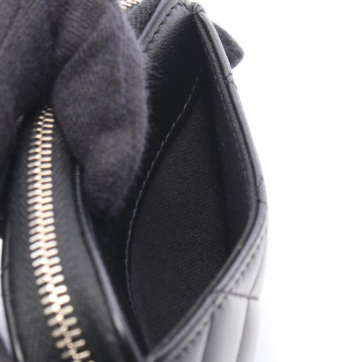 Chanel Black Leather Coin Purse/Coin Case (Pre-Owned)