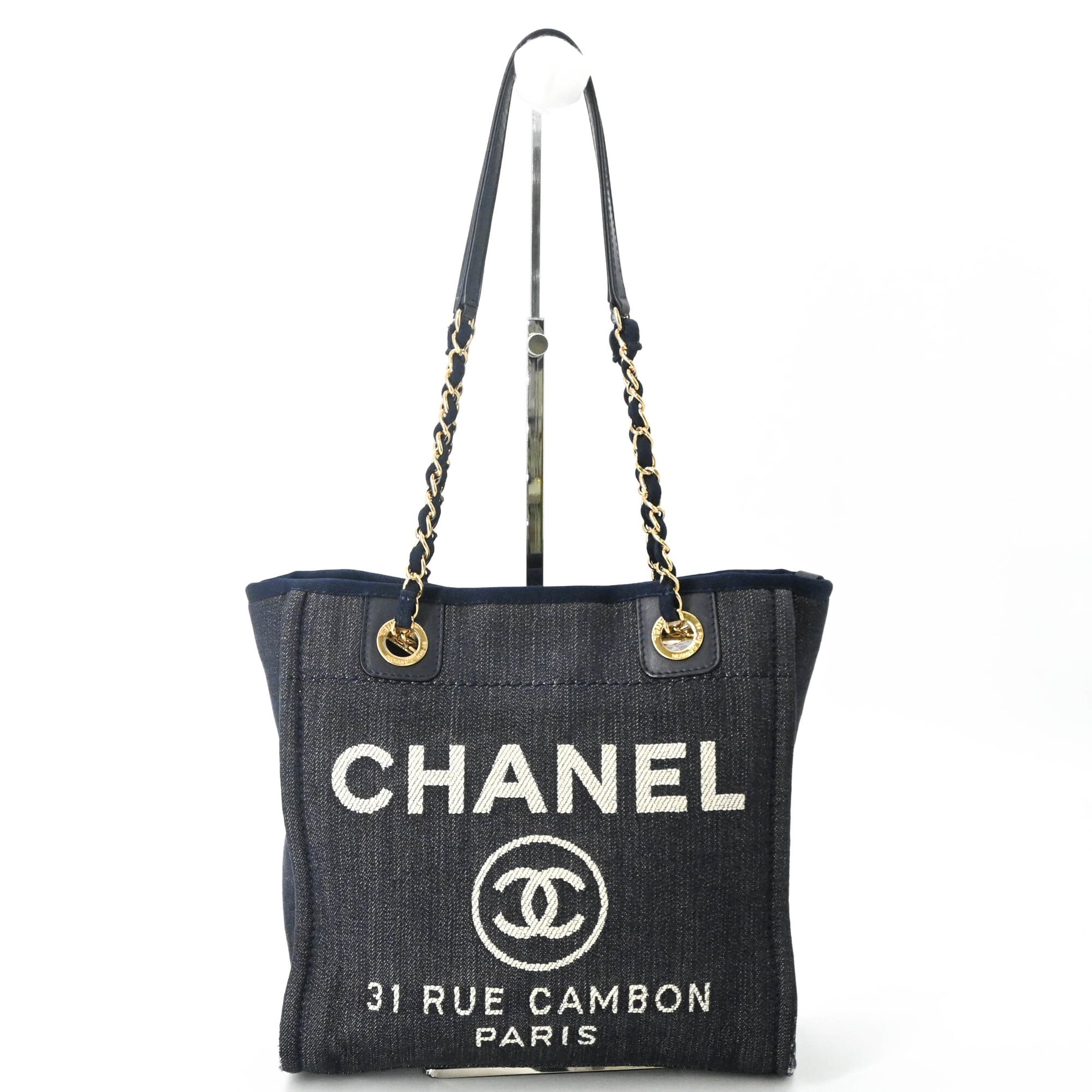 Chanel Navy Canvas Tote Bag (Pre-Owned)
