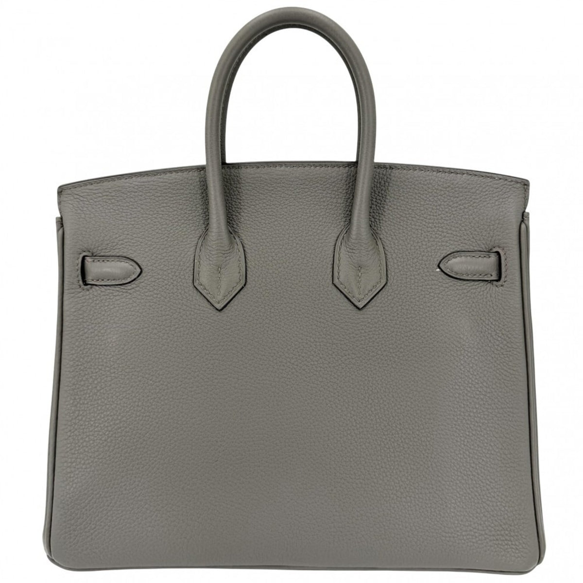 Hermes Gray Leather Handbag (Pre-Owned)