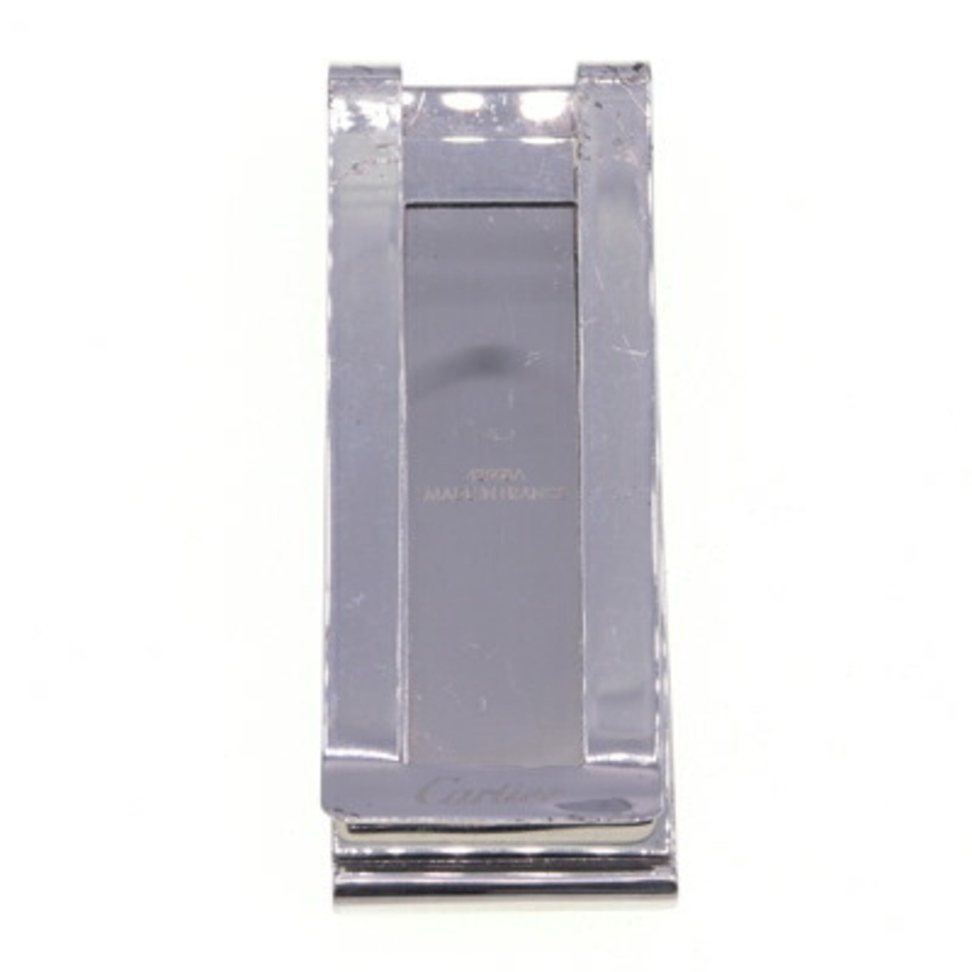 Cartier Santos Silver Black Stainless Steel Money Clip (Pre-Owned)