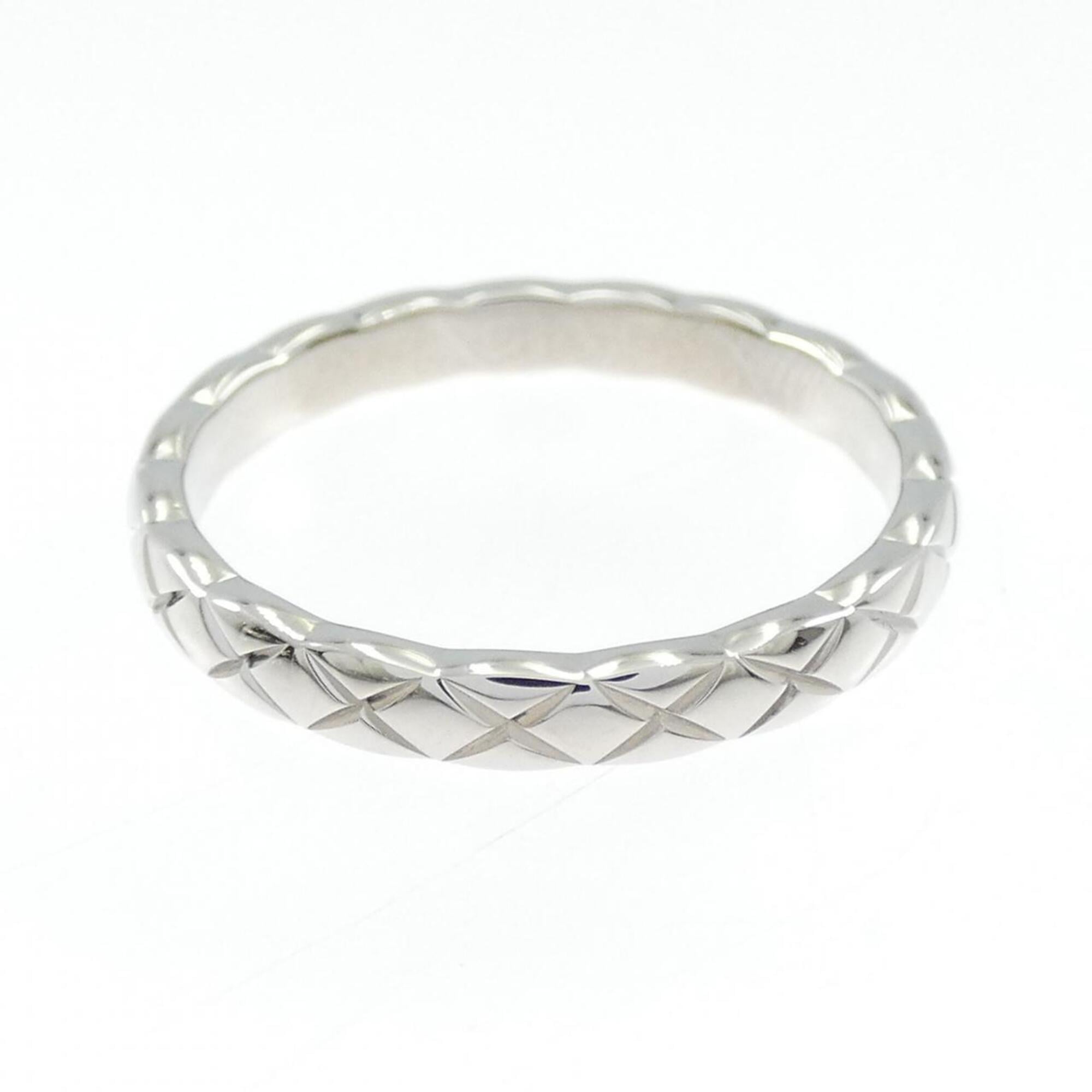 Chanel Platinum 950 Band Ring (Pre-Owned)