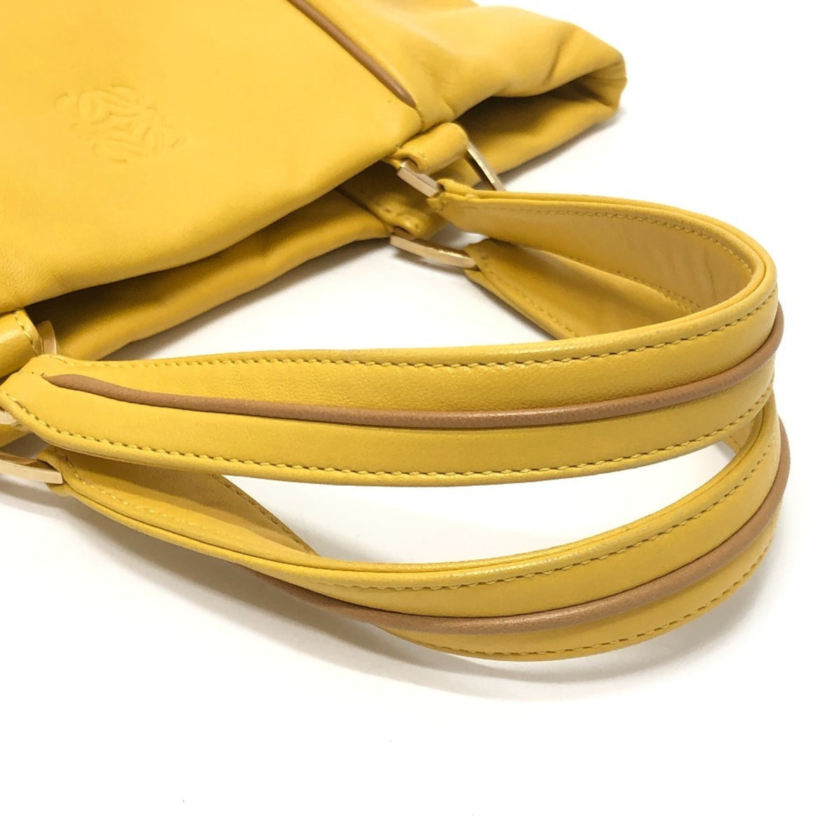 Loewe Yellow Leather Handbag Tote Bag (Pre-Owned)