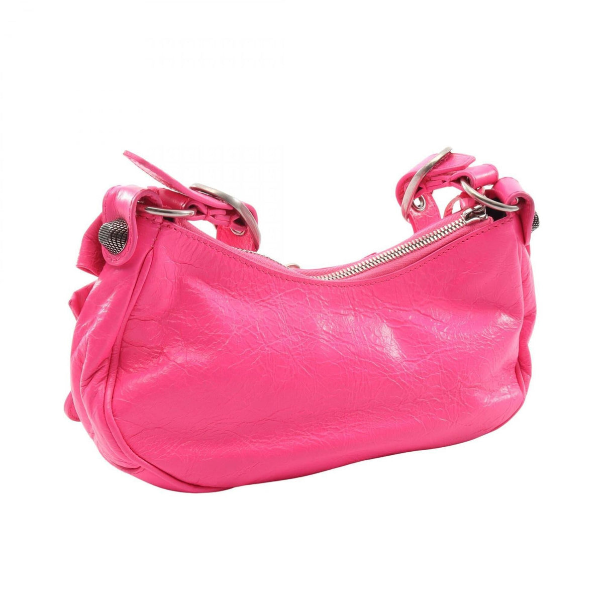 Balenciaga Pink Leather Handbag Pouch Shoulder Bag (Pre-Owned)