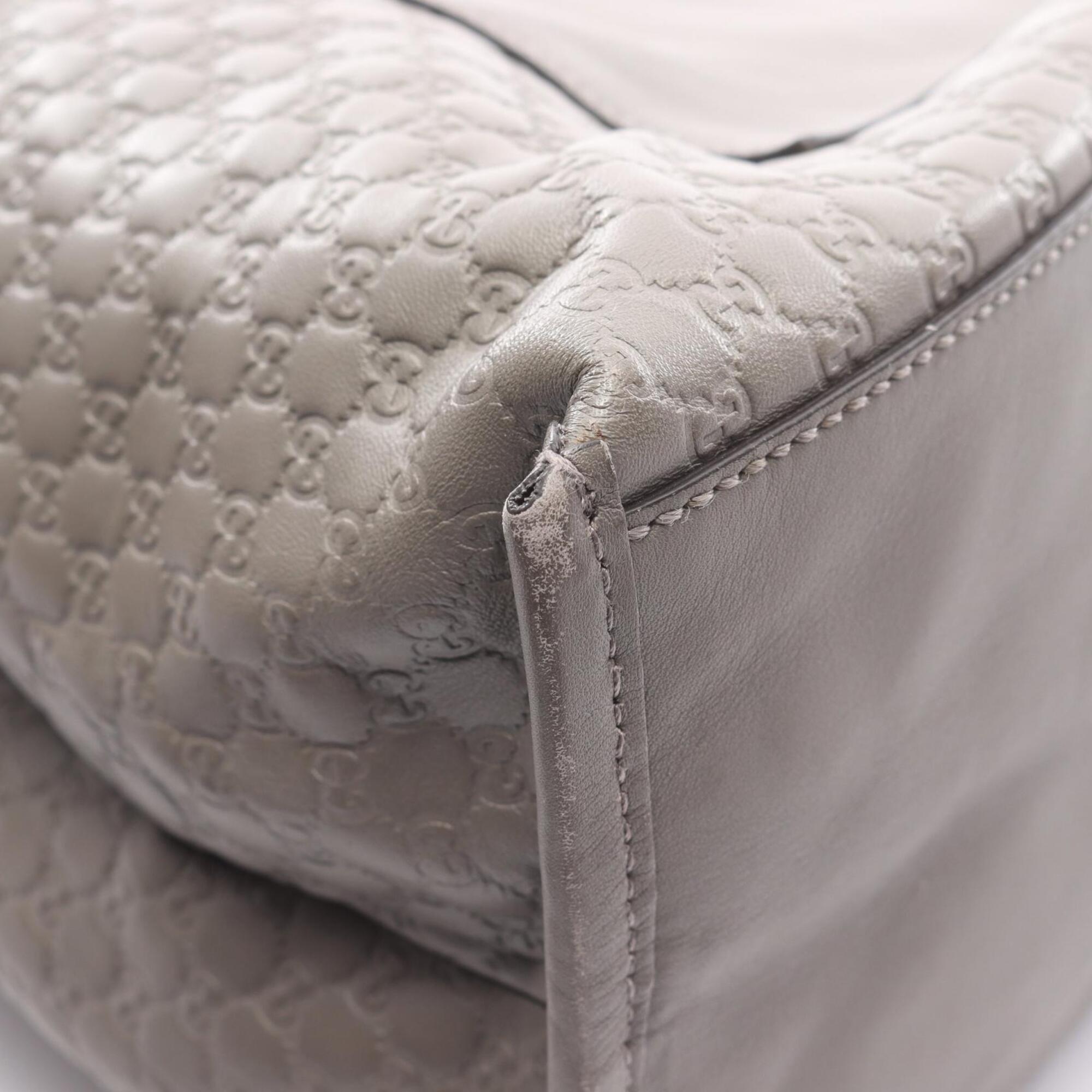 Gucci Gray Leather Handbag (Pre-Owned)