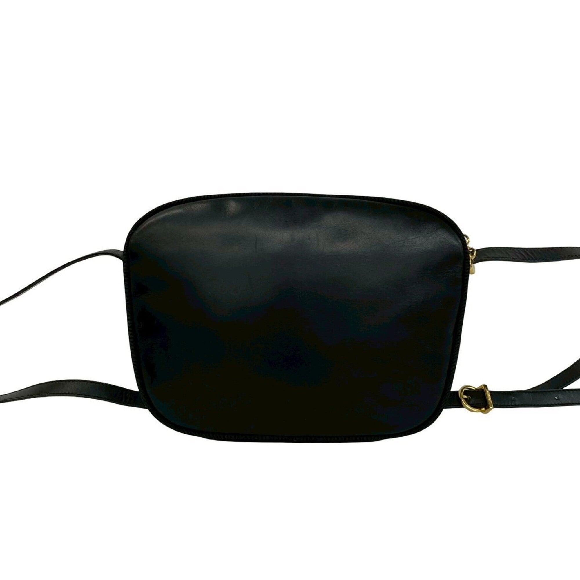 Salvatore Ferragamo Black Leather Shoulder Bag (Pre-Owned)