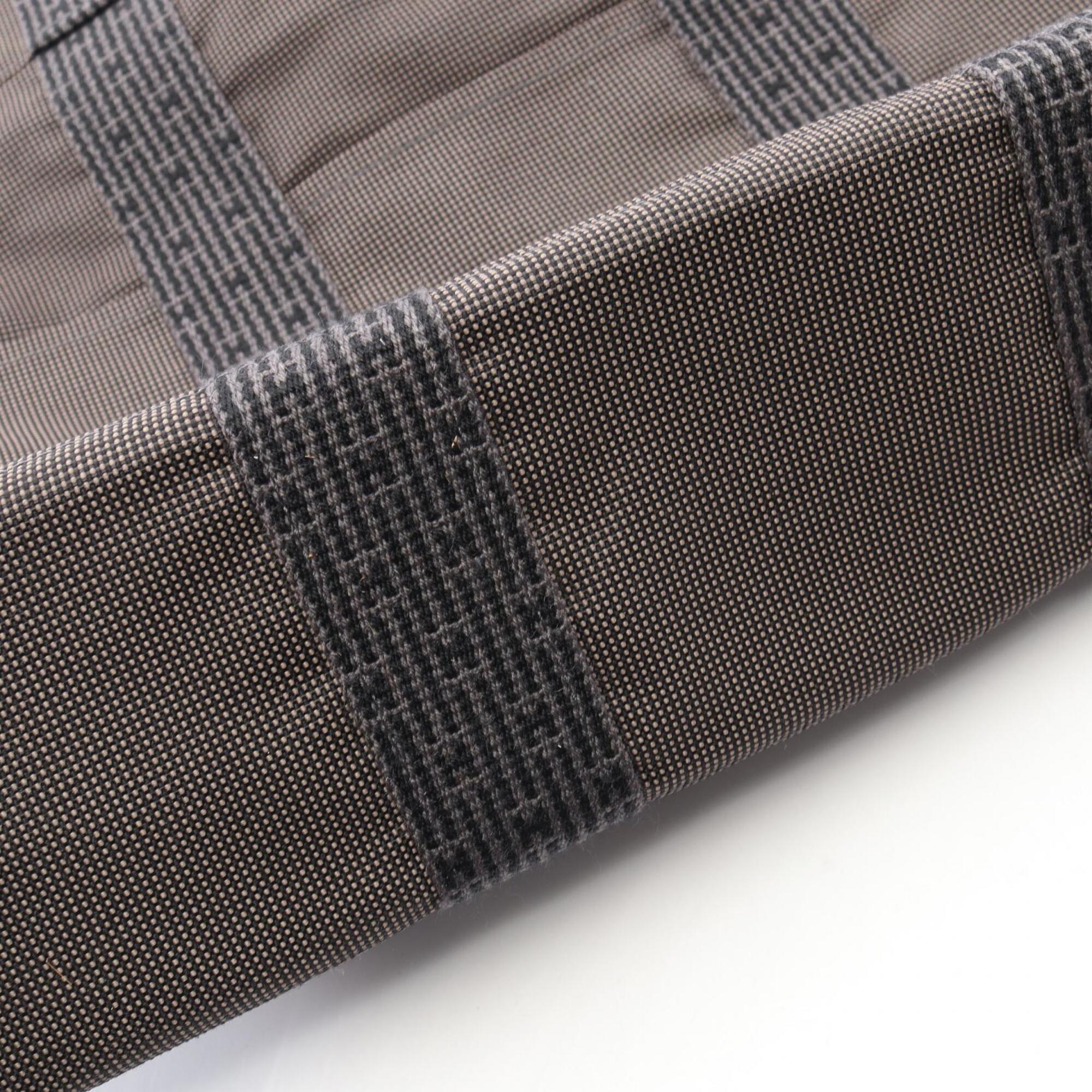 Hermes Gray Nylon Canvas Handbag Tote Bag (Pre-Owned)