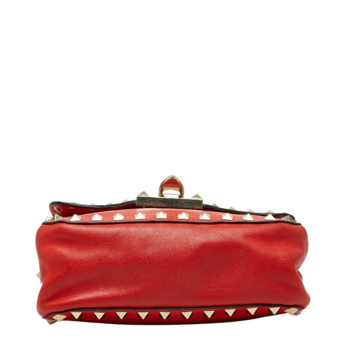 Valentino Red Color Leather Shoulder Bag (Pre-Owned)