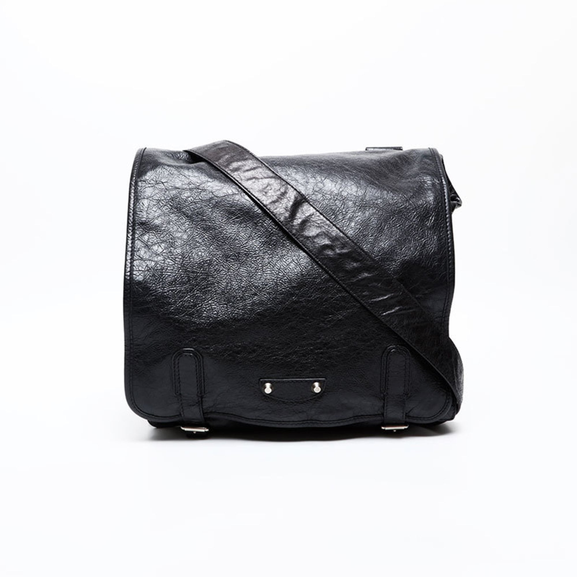 Balenciaga Black Leather Shoulder Bag (Pre-Owned)