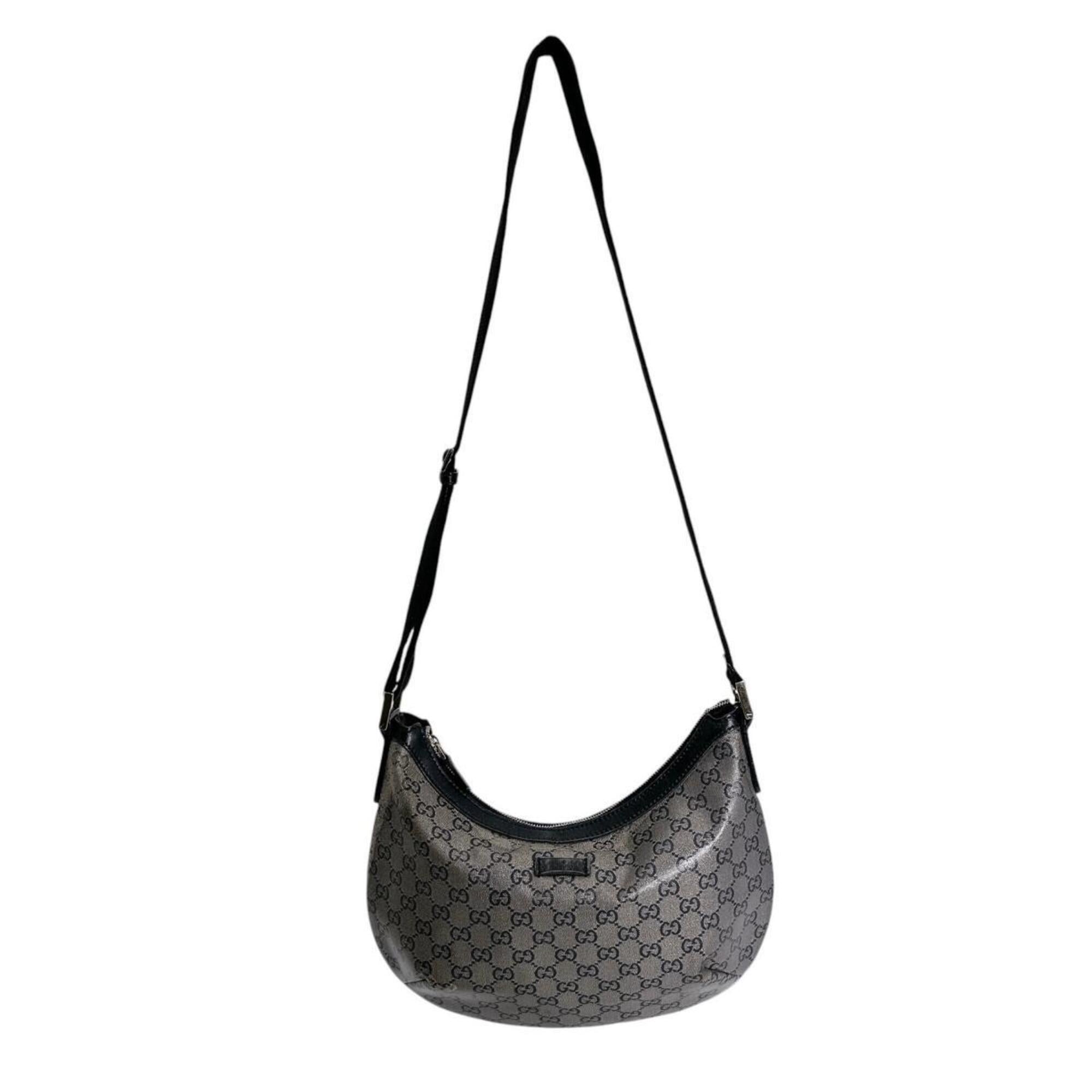 Gucci Black Red Color White Gg Crystal Shoulder Bag (Pre-Owned)
